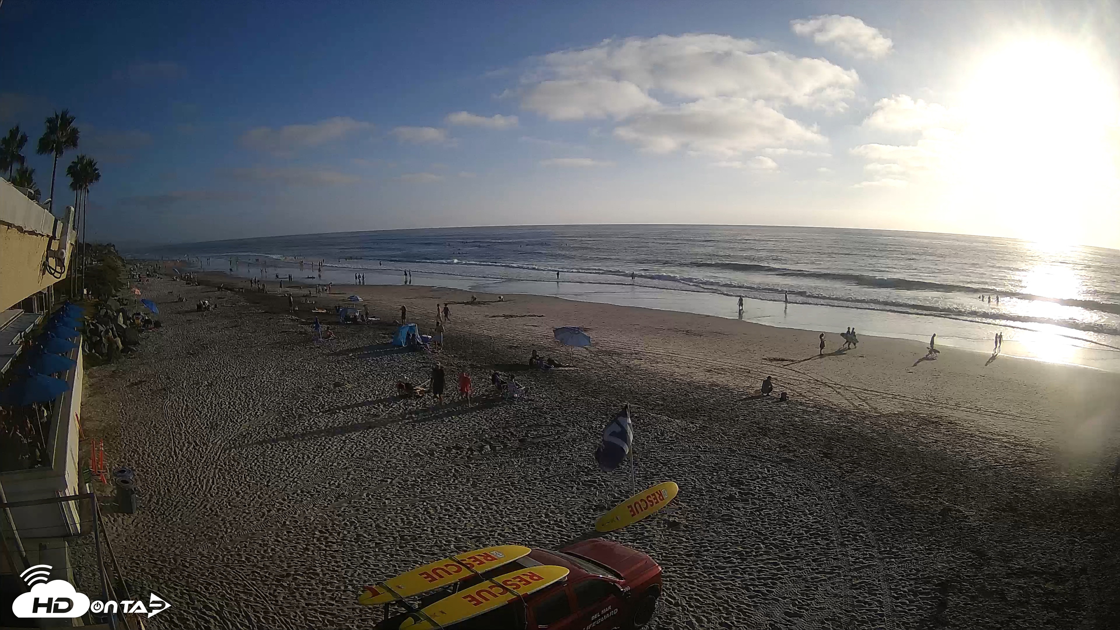 Snapshot of 17th St. Del Mar Beach - 4K SW Live Webcam taken Sep 13, 2026, 6:01pm PDT