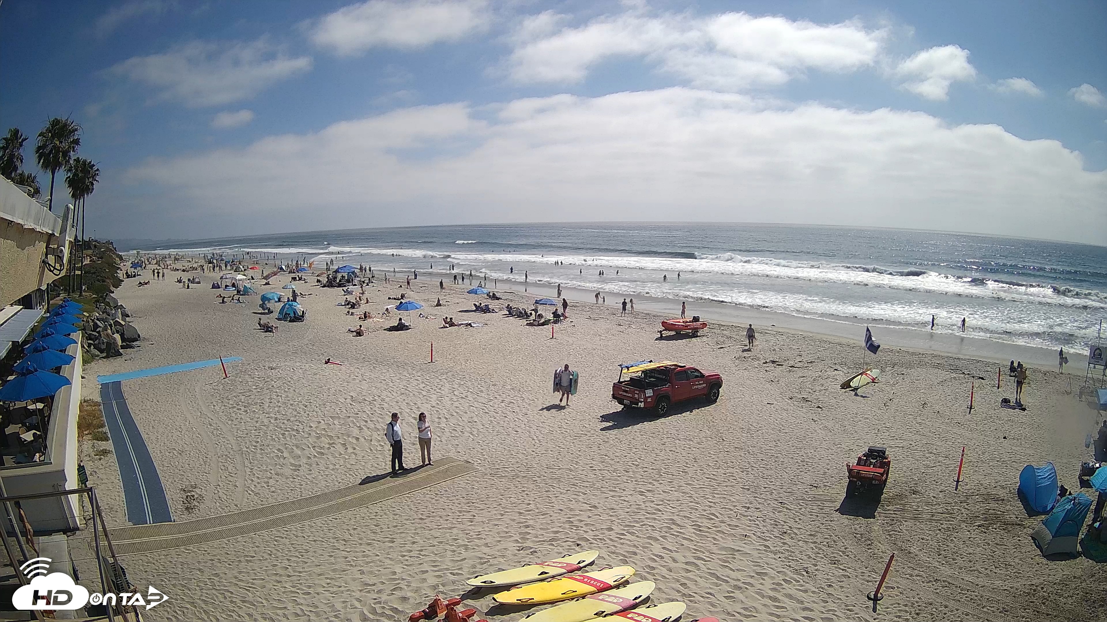 Snapshot of 17th St. Del Mar Beach - 4K SW Live Webcam taken May 9, 2026, 3:29pm PDT