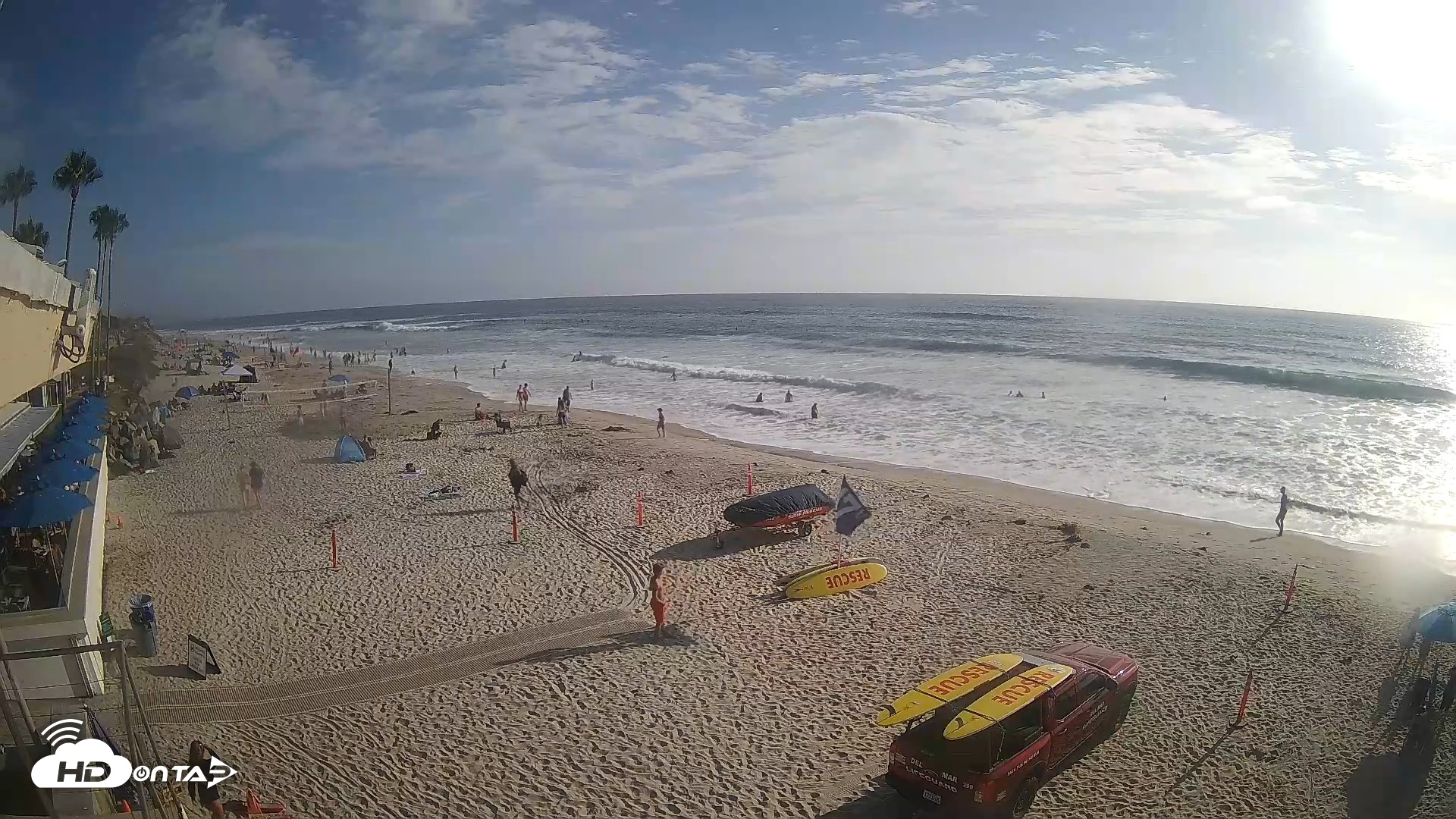 Snapshot of 17th St. Del Mar Beach - 4K SW Live Webcam taken Jul 24, 2026, 5:54pm PDT