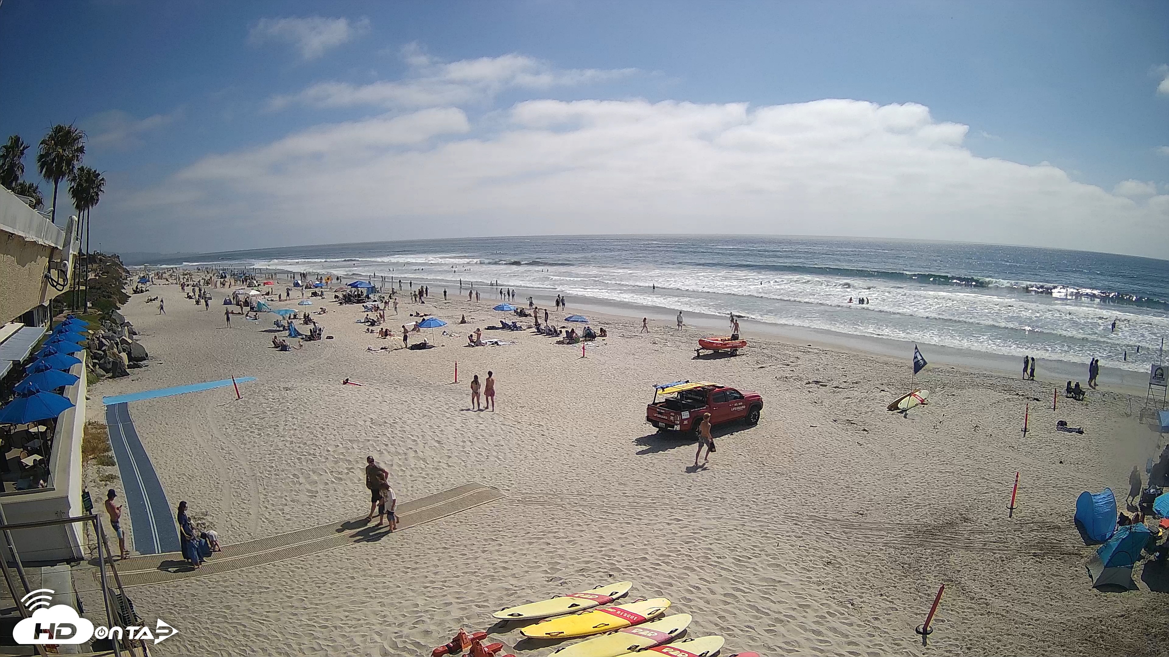 Snapshot of 17th St. Del Mar Beach - 4K SW Live Webcam taken May 9, 2026, 3:21pm PDT
