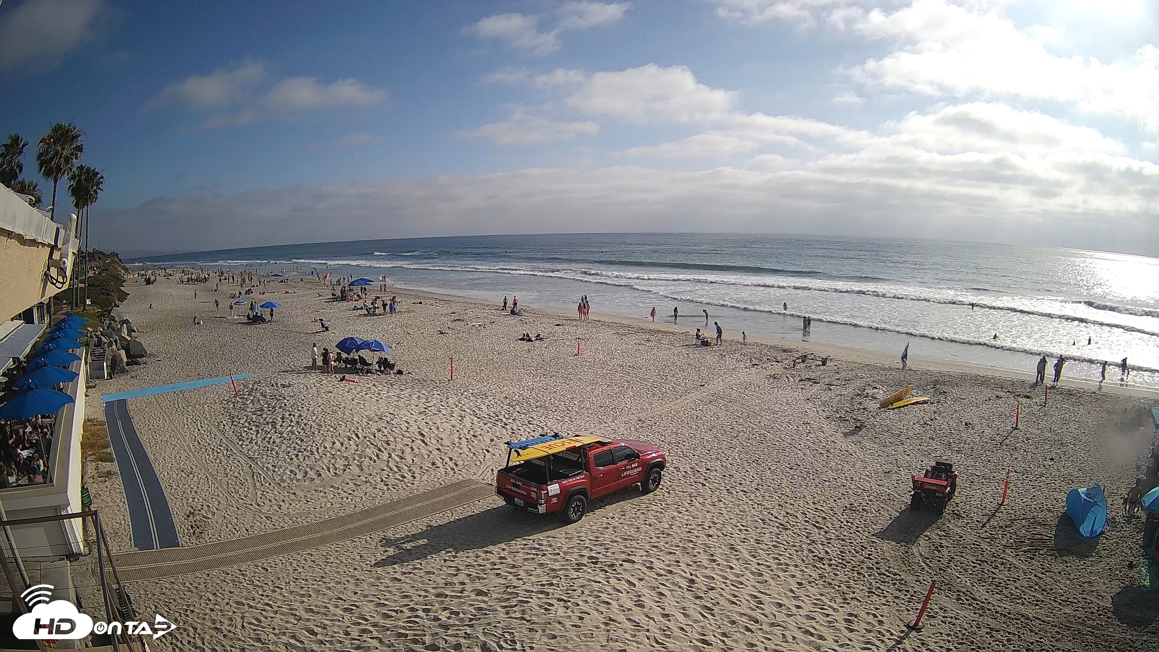 Snapshot of 17th St. Del Mar Beach - 4K SW Live Webcam taken May 9, 2026, 5:19pm PDT