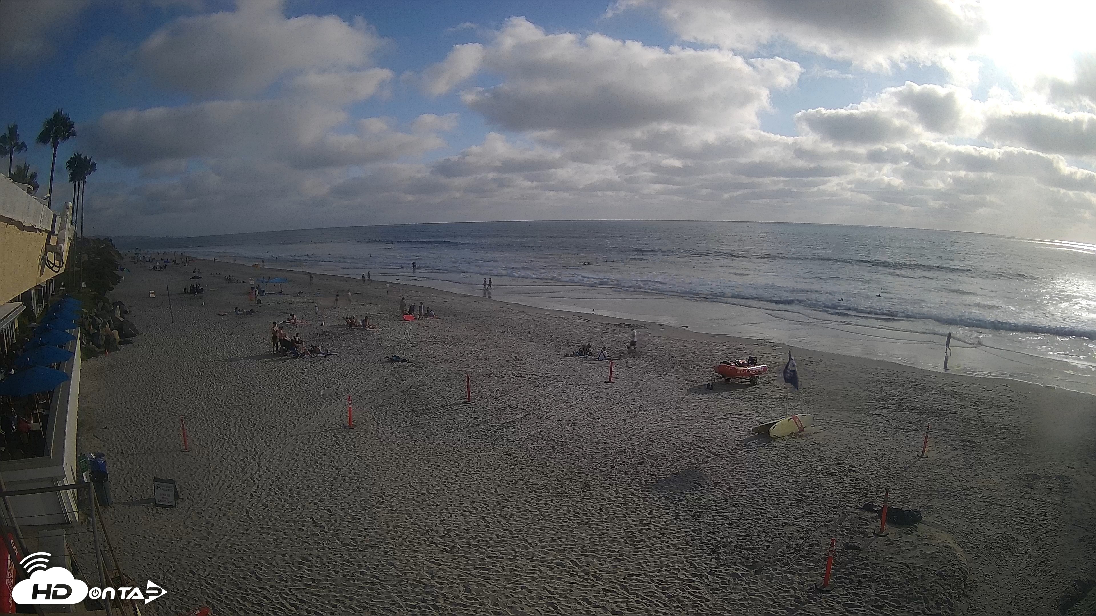 Snapshot of 17th St. Del Mar Beach - 4K SW Live Webcam taken Aug 12, 2026, 5:49pm PDT