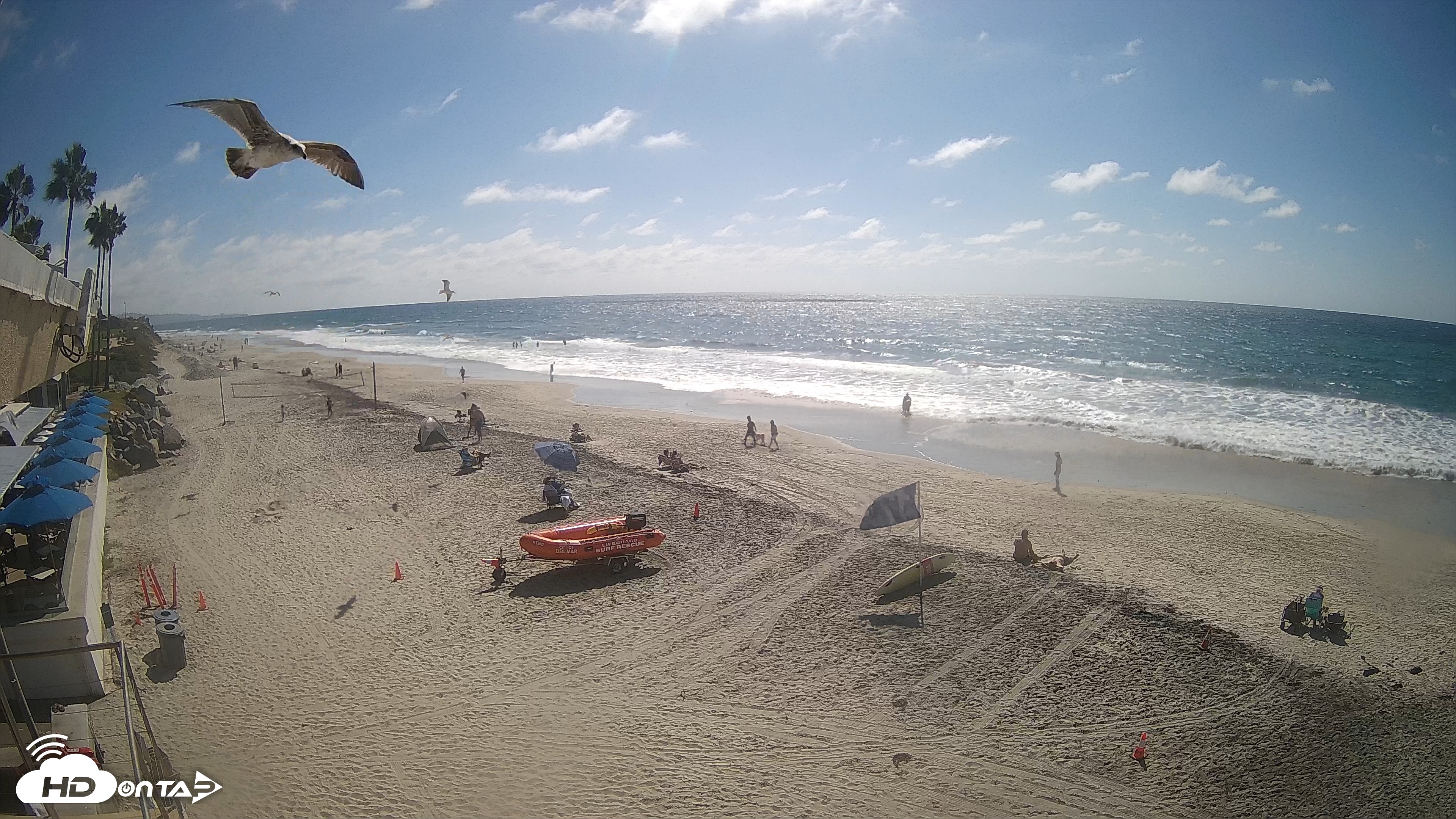 Snapshot of 17th St. Del Mar Beach - 4K SW Live Webcam taken Sep 22, 2026, 2:42pm PDT