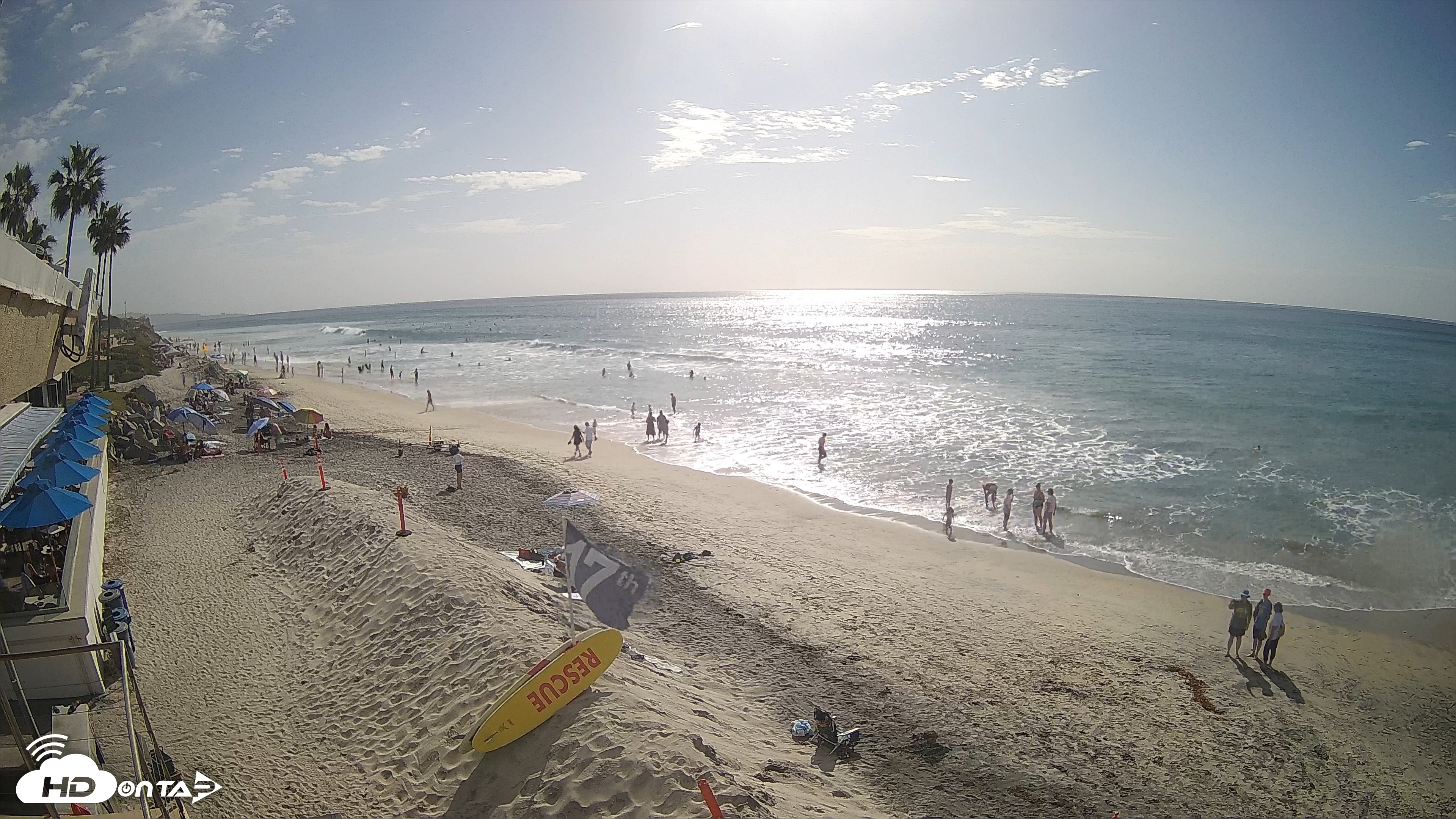 Snapshot of 17th St. Del Mar Beach - 4K SW Live Webcam taken Oct 17, 2026, 3:06pm PDT