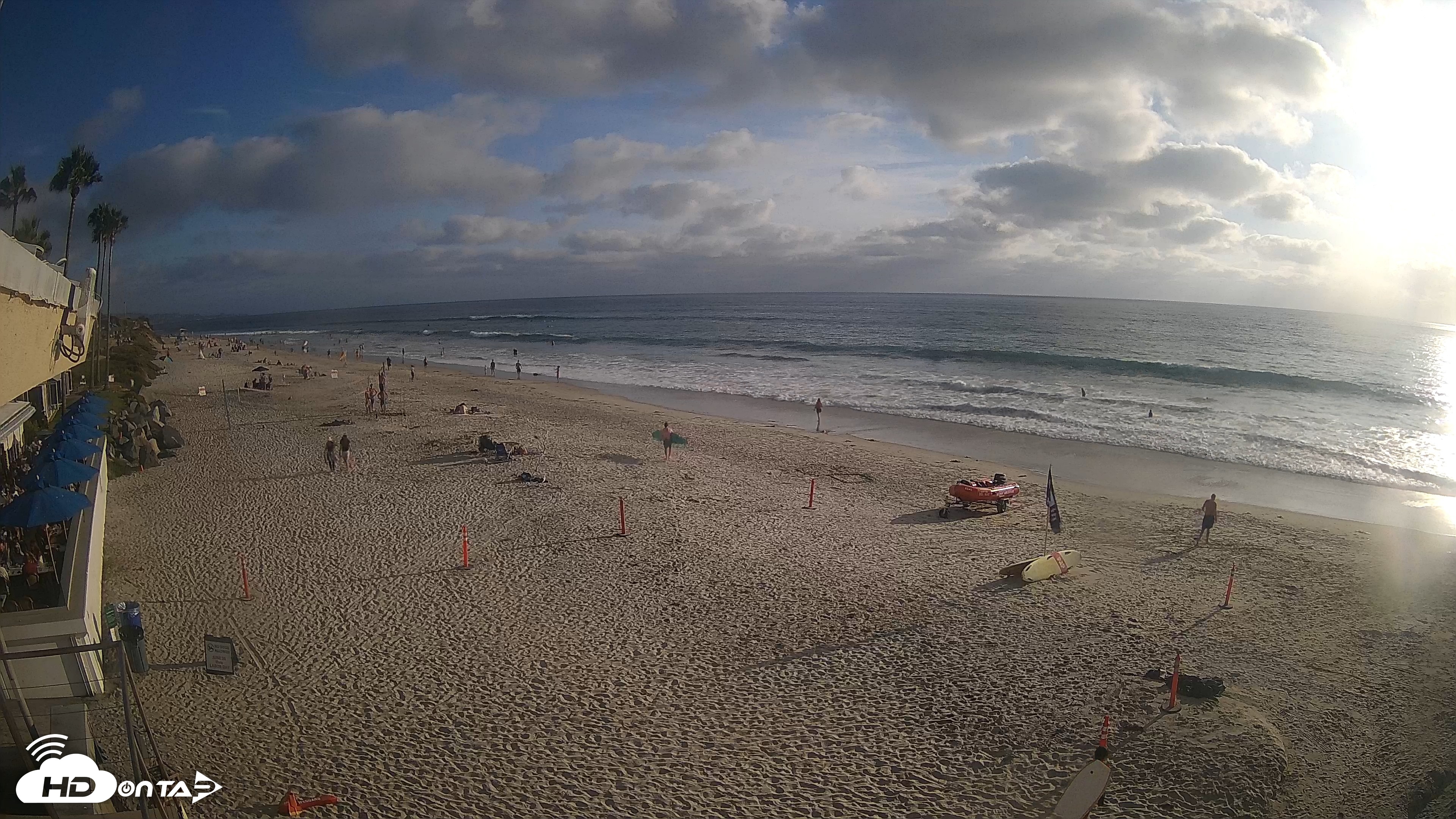 Snapshot of 17th St. Del Mar Beach - 4K SW Live Webcam taken Aug 12, 2026, 6:22pm PDT