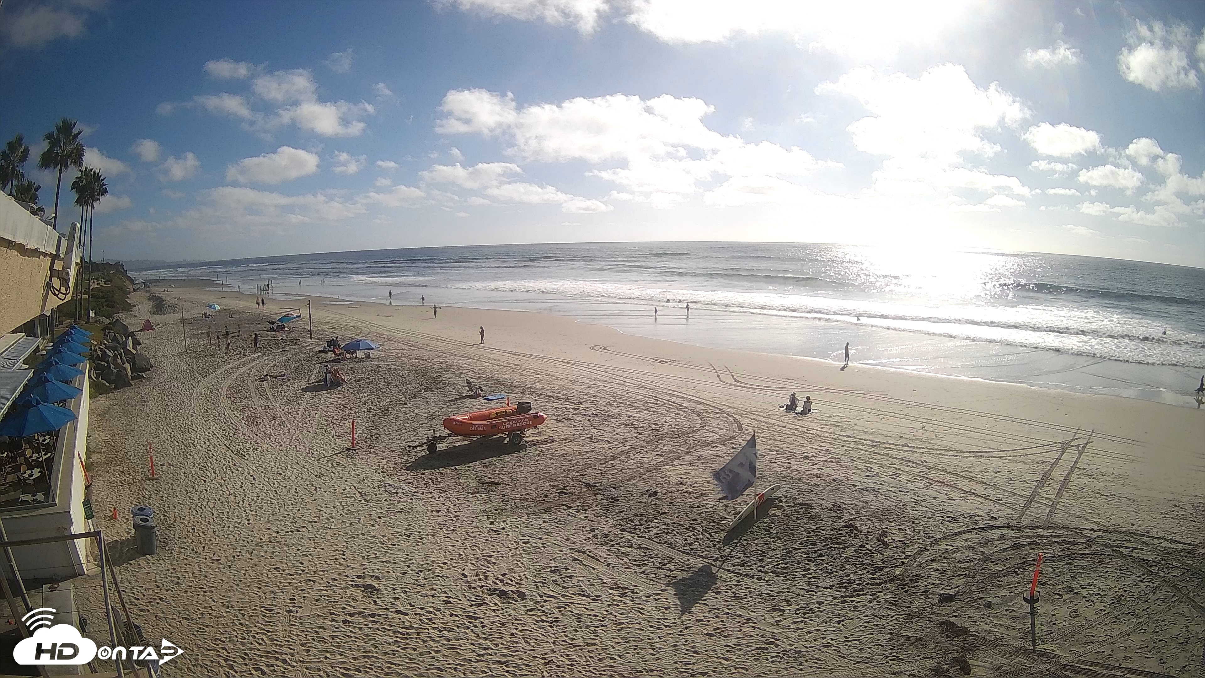 Snapshot of 17th St. Del Mar Beach - 4K SW Live Webcam taken Sep 28, 2026, 4:17pm PDT