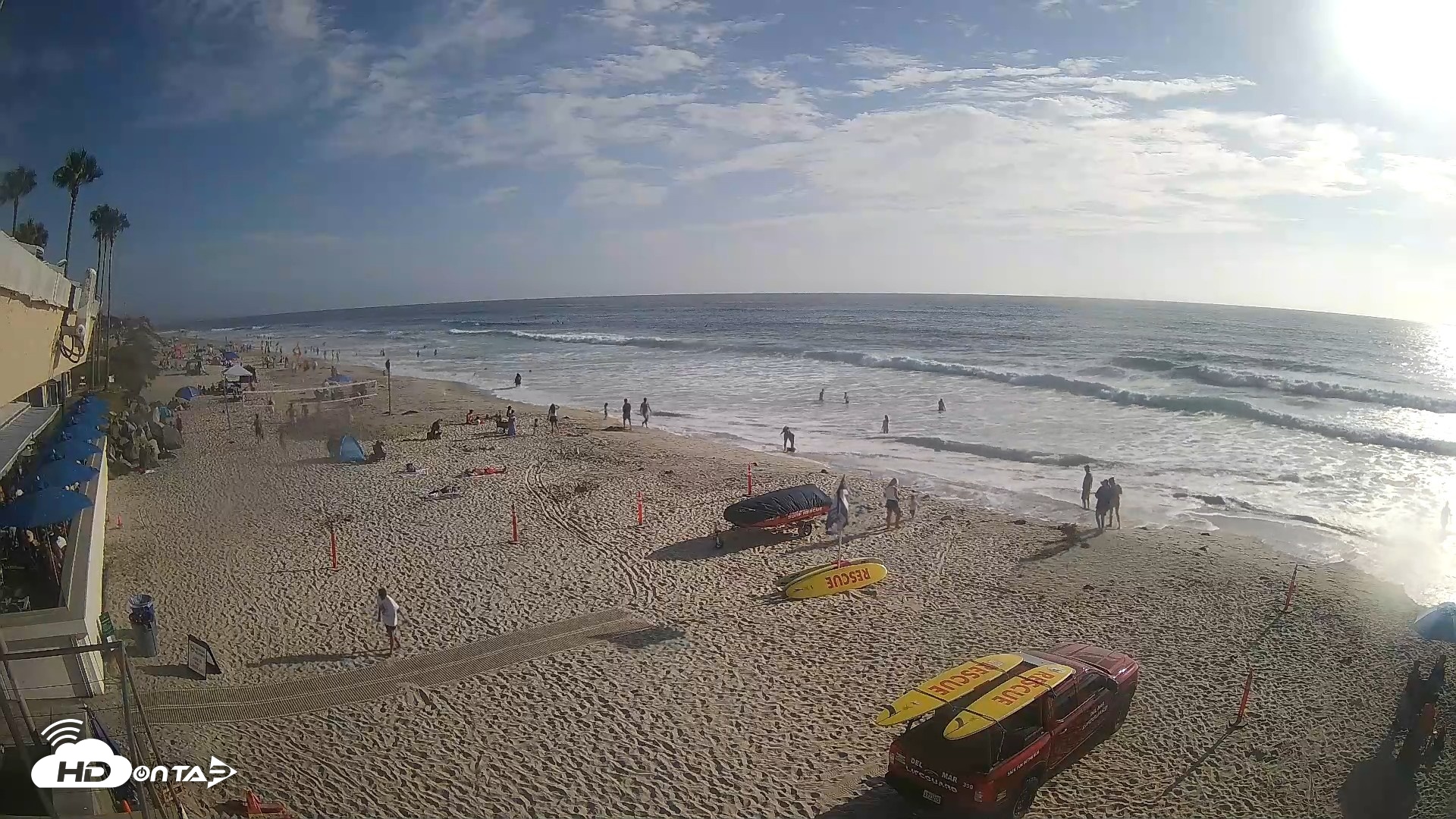 Snapshot of 17th St. Del Mar Beach - 4K SW Live Webcam taken Jul 24, 2026, 5:59pm PDT