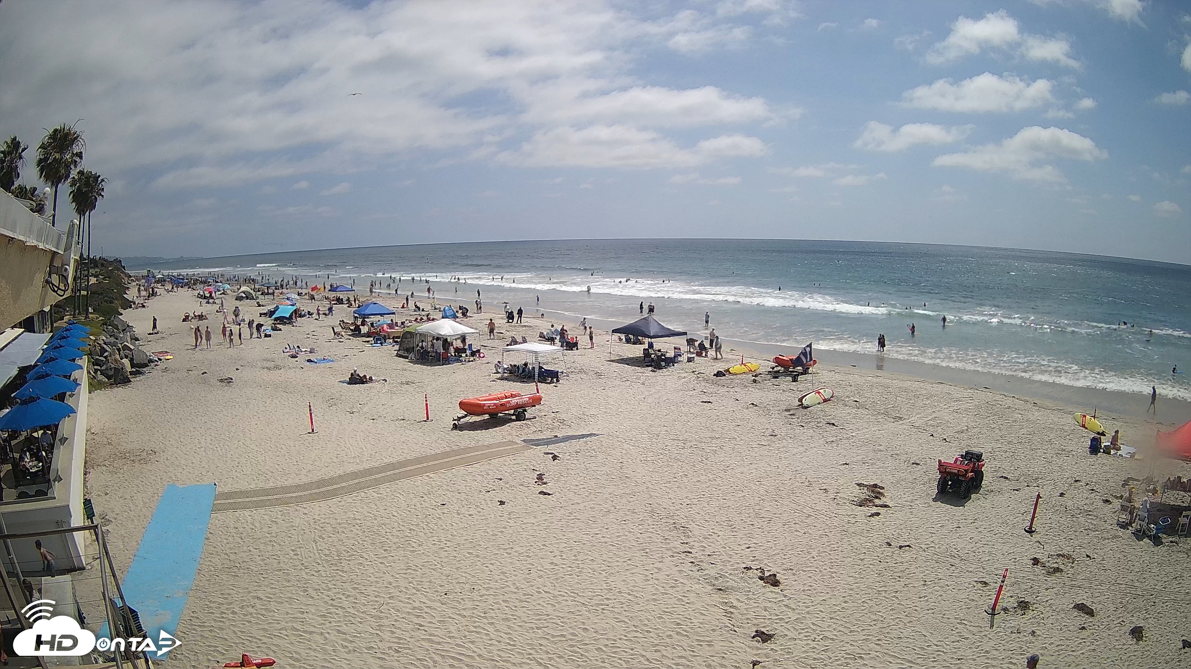 Snapshot of 17th St. Del Mar Beach - 4K SW Live Webcam taken May 23, 2026, 2:48pm PDT