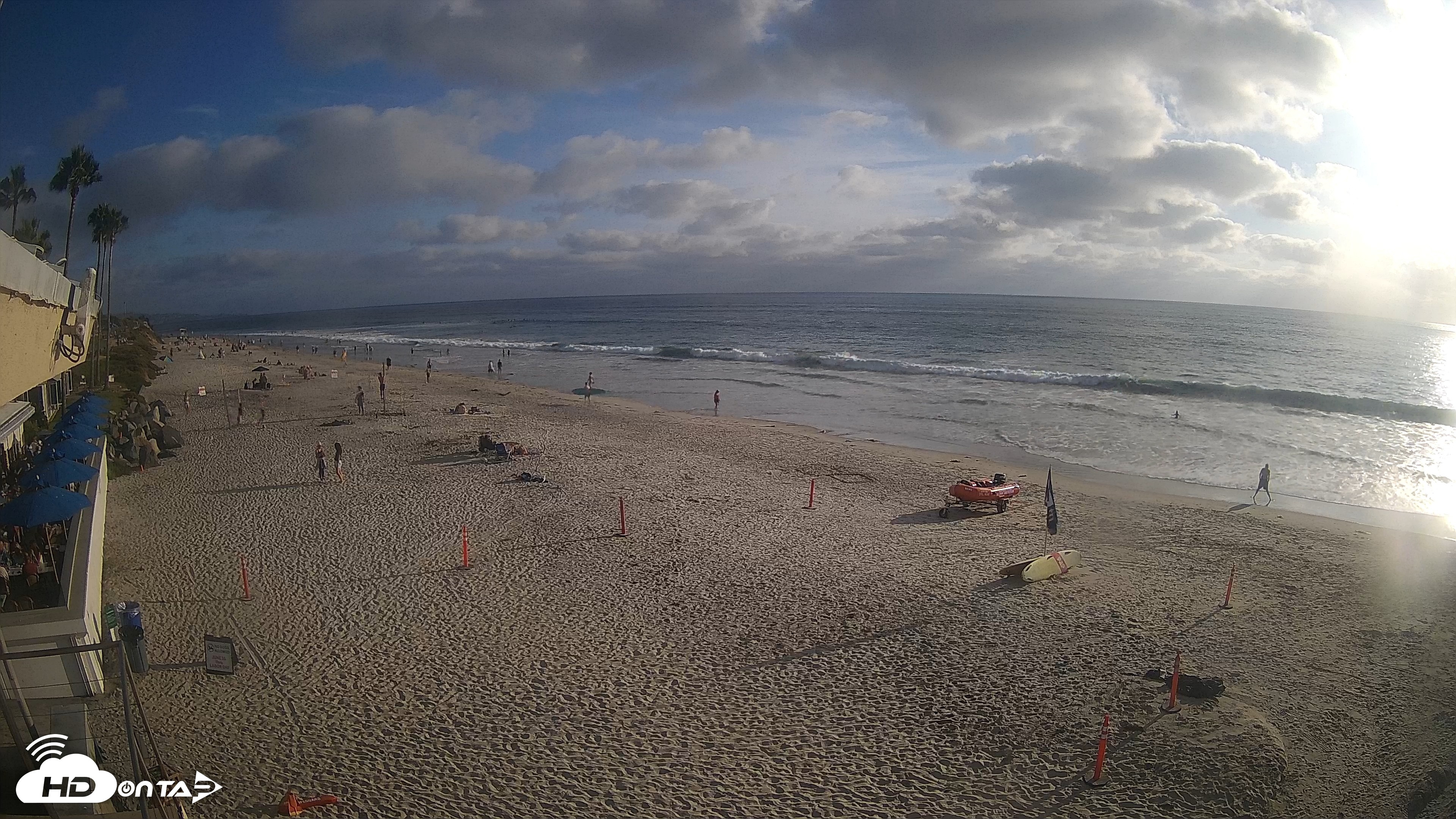 Snapshot of 17th St. Del Mar Beach - 4K SW Live Webcam taken Aug 12, 2026, 6:22pm PDT