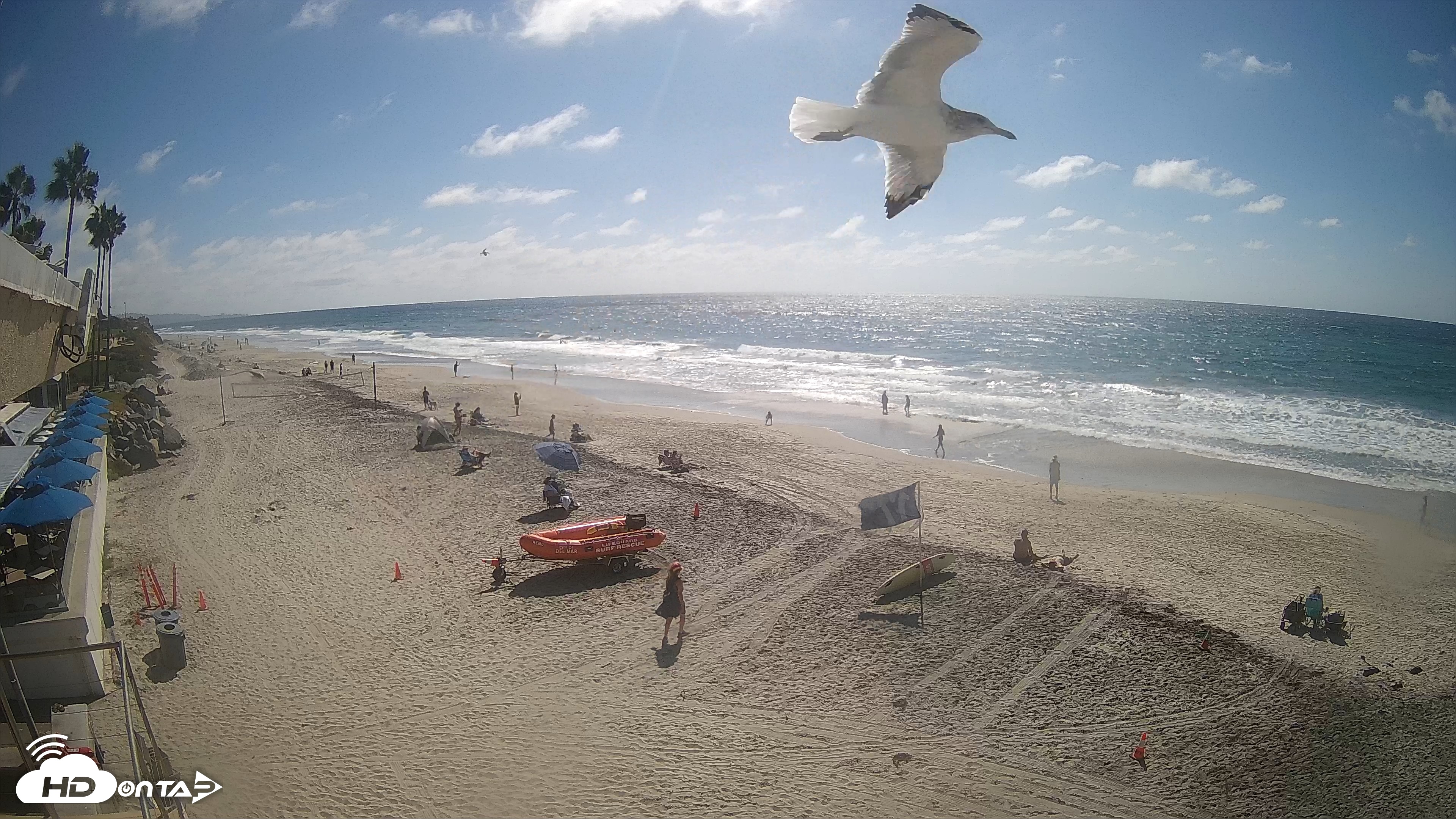 Snapshot of 17th St. Del Mar Beach - 4K SW Live Webcam taken Sep 22, 2026, 2:43pm PDT