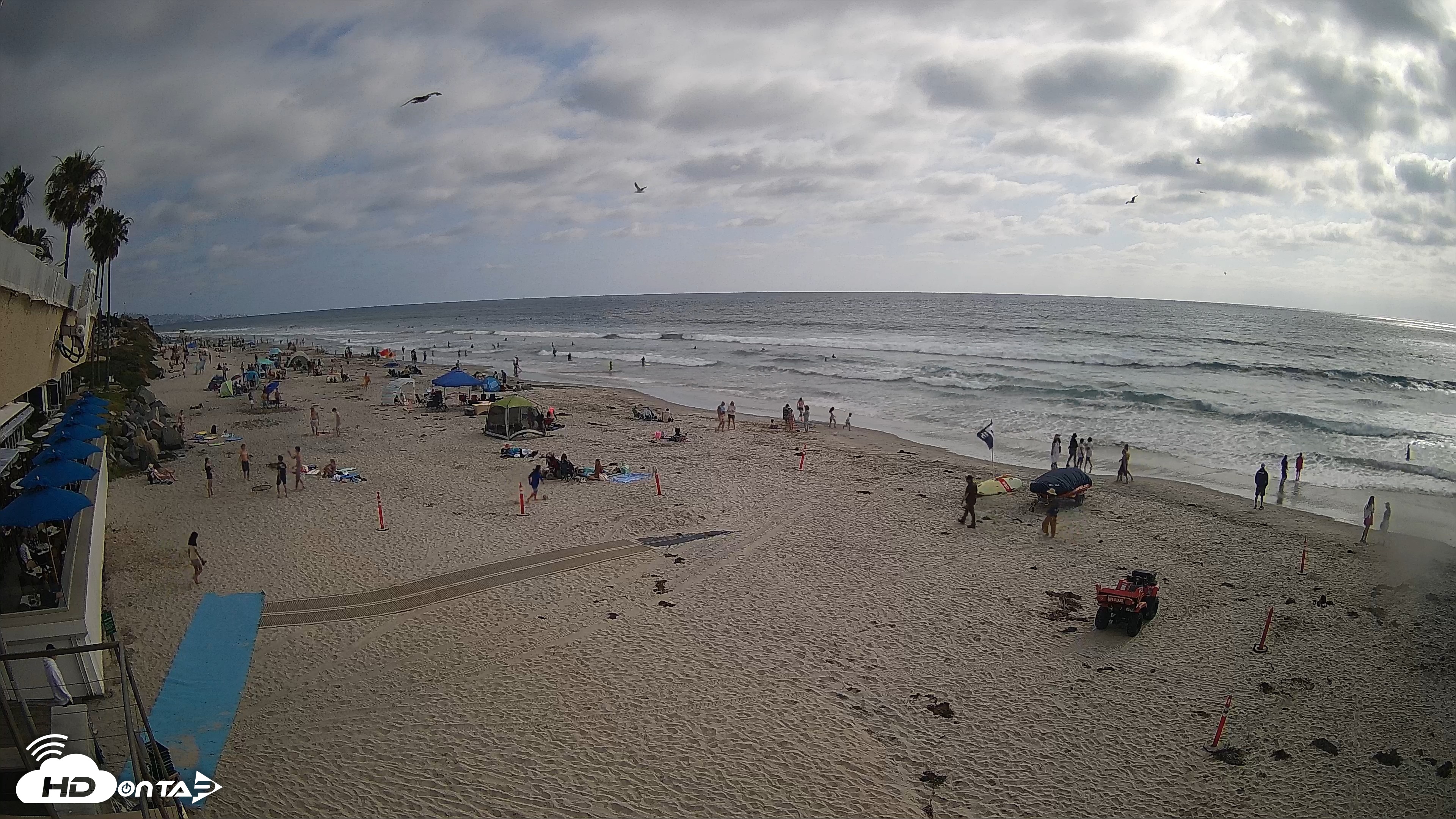 Snapshot of 17th St. Del Mar Beach - 4K SW Live Webcam taken May 23, 2026, 5:12pm PDT