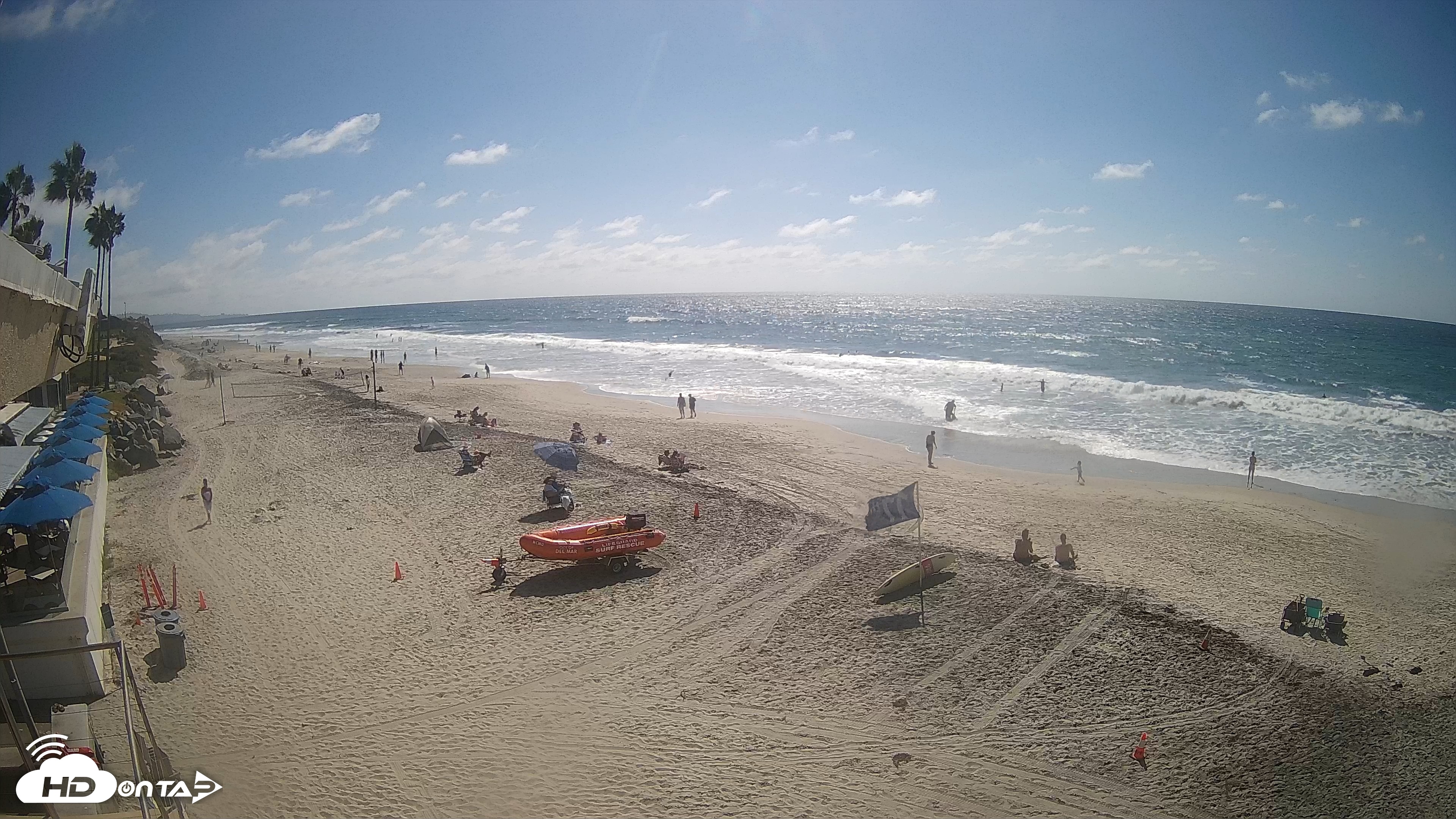 Snapshot of 17th St. Del Mar Beach - 4K SW Live Webcam taken Sep 22, 2026, 2:38pm PDT