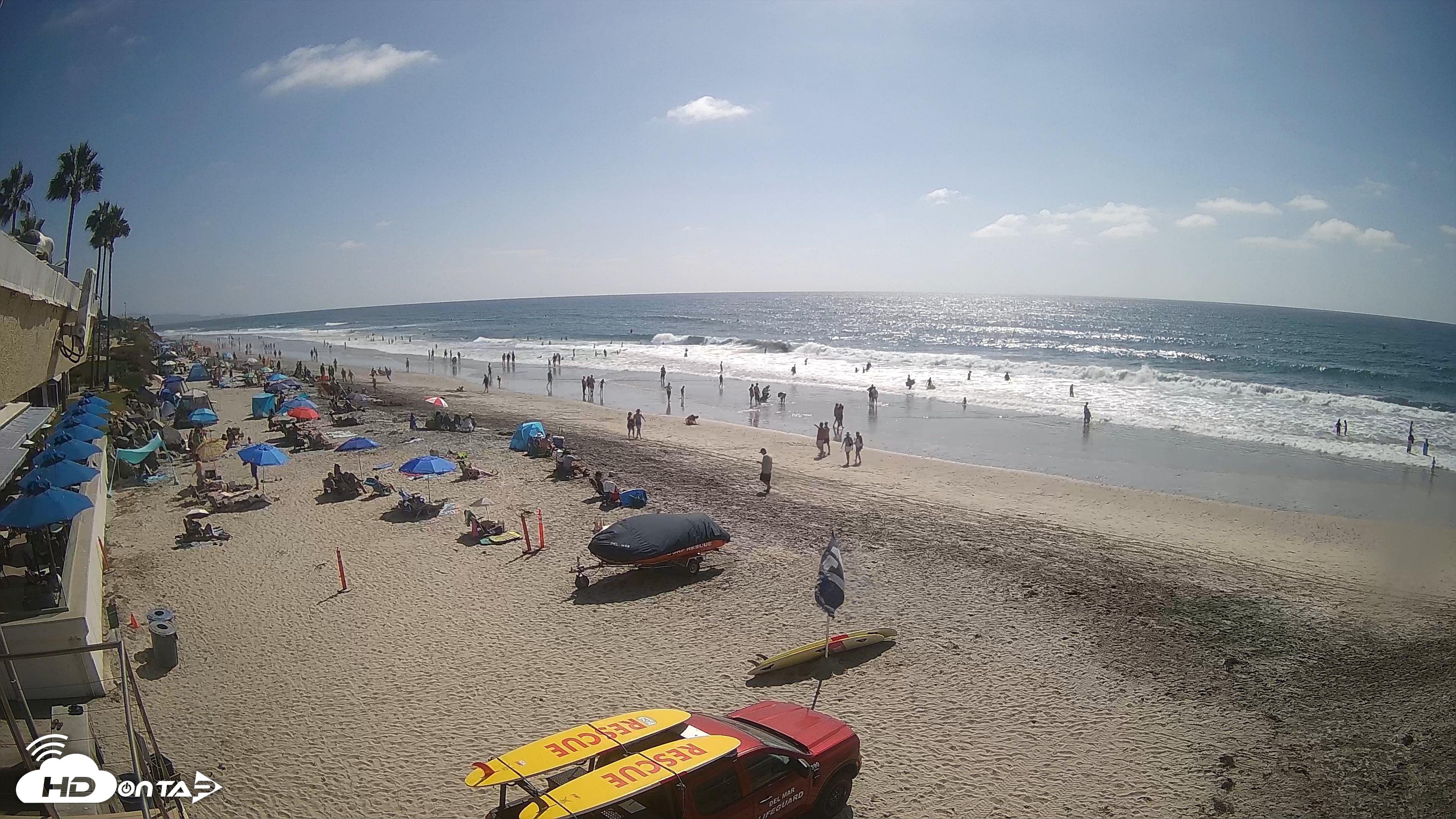 Snapshot of 17th St. Del Mar Beach - 4K SW Live Webcam taken Sep 13, 2026, 3:04pm PDT
