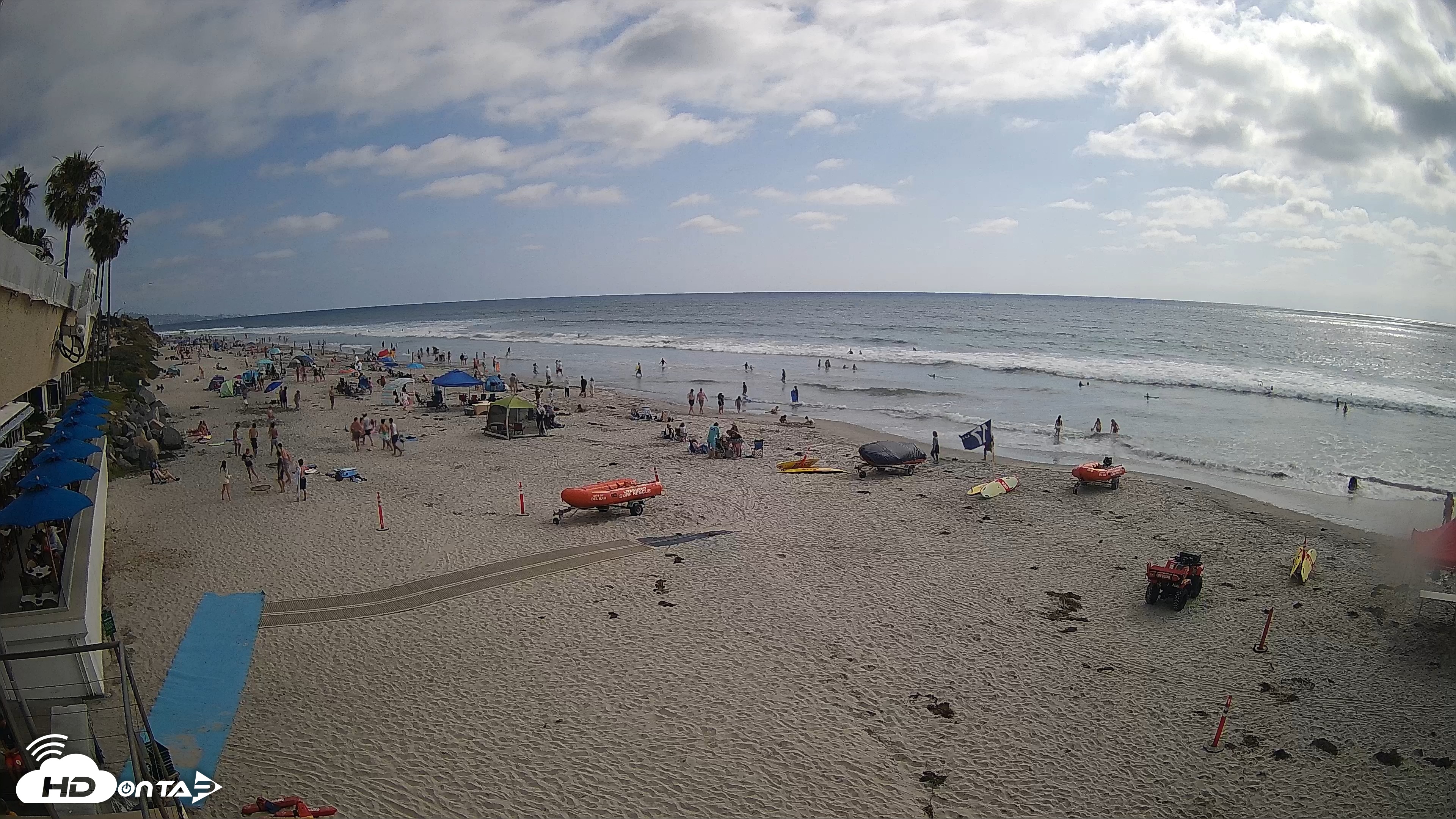 Snapshot of 17th St. Del Mar Beach - 4K SW Live Webcam taken May 23, 2026, 4:26pm PDT