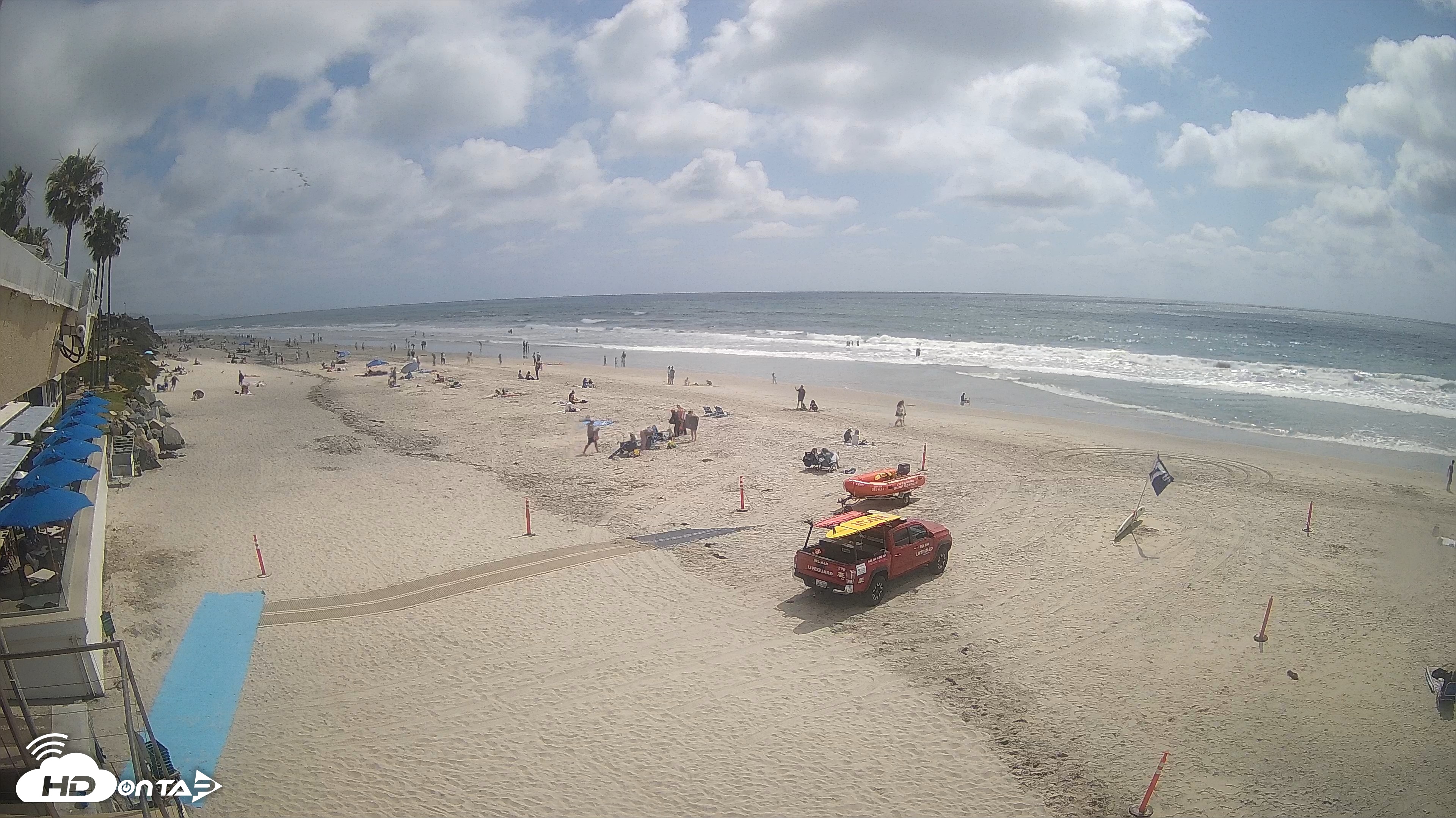 Snapshot of 17th St. Del Mar Beach - 4K SW Live Webcam taken May 16, 2026, 3:13pm PDT