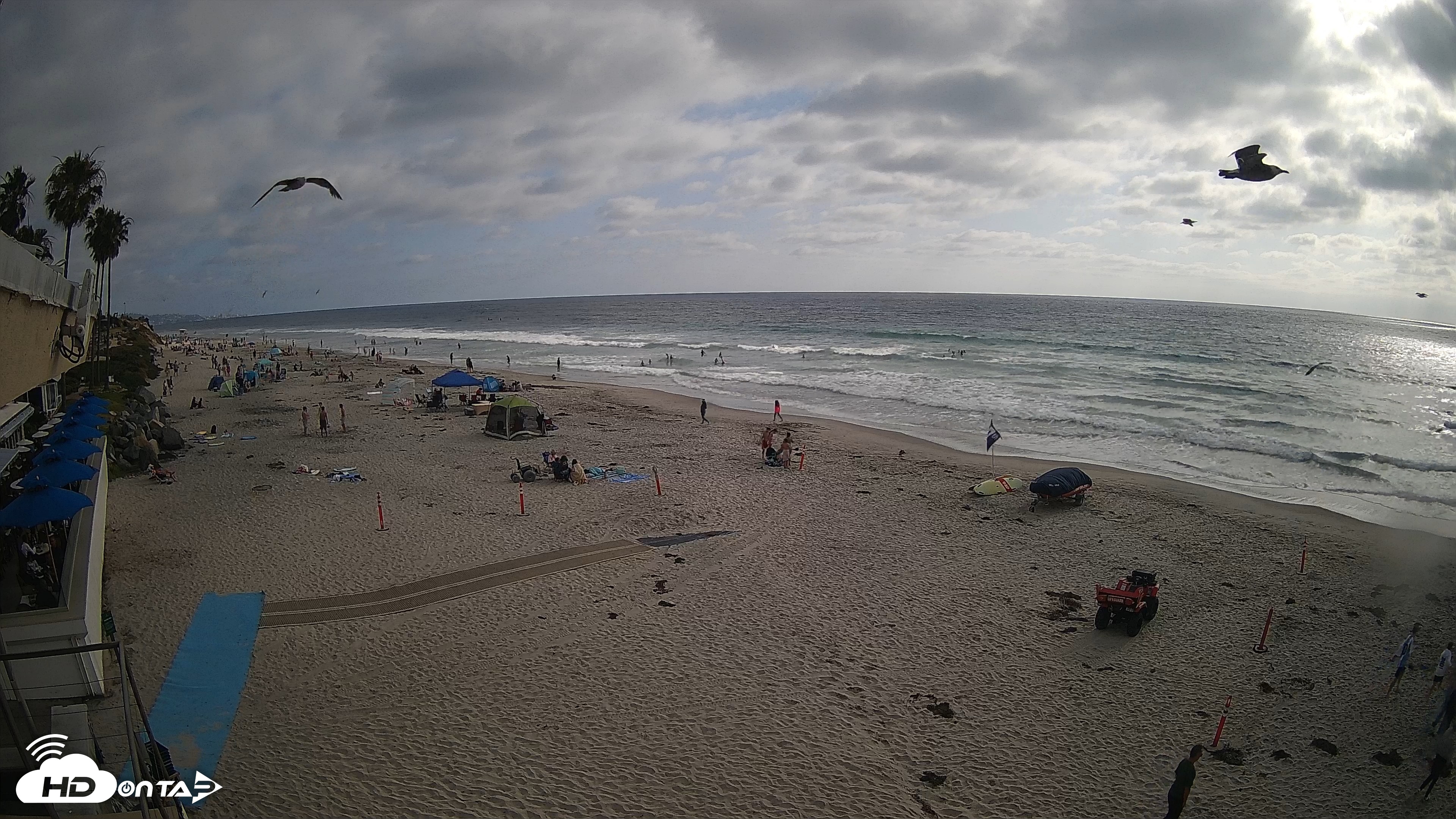 Snapshot of 17th St. Del Mar Beach - 4K SW Live Webcam taken May 23, 2026, 5:22pm PDT
