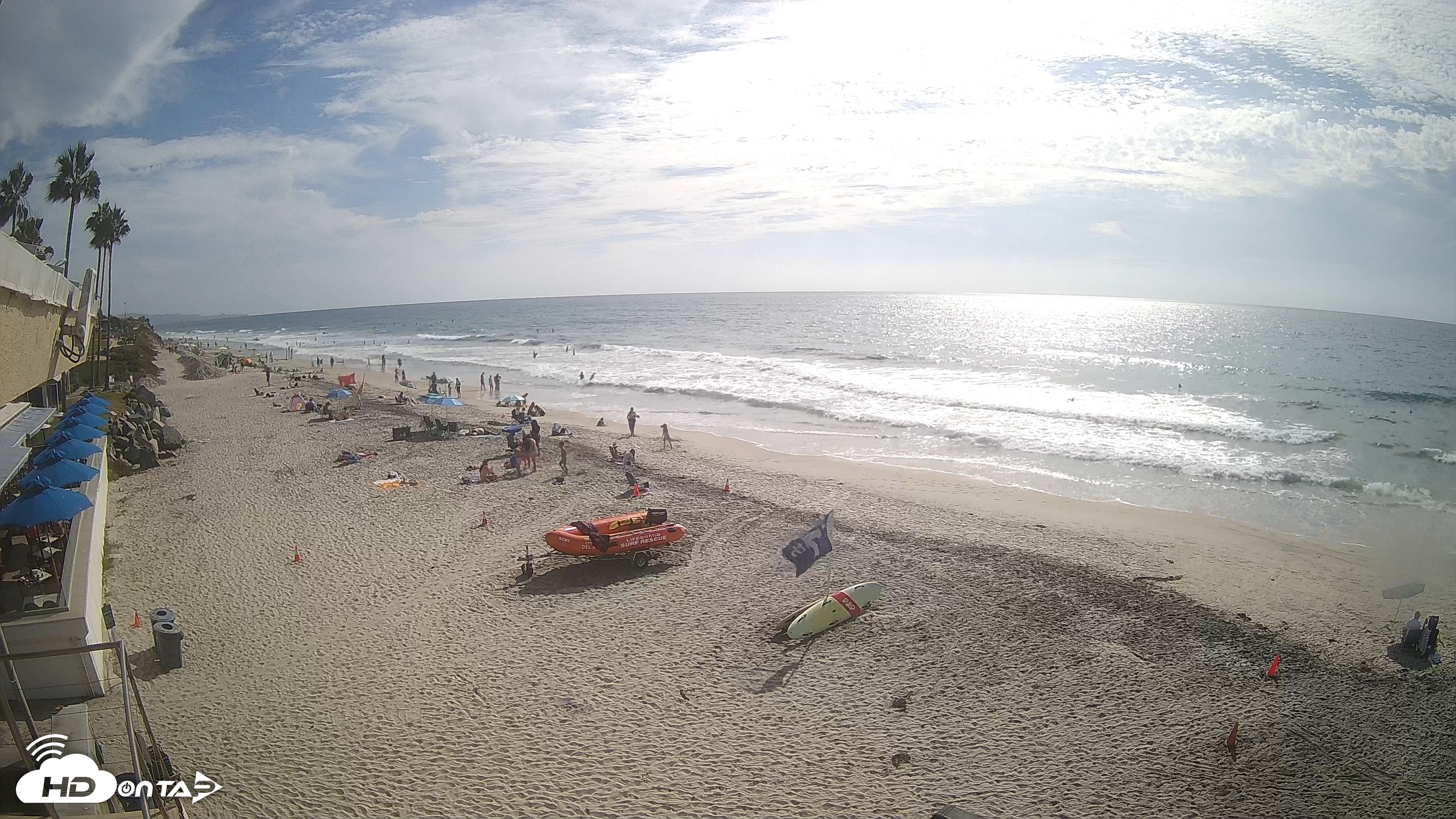 Snapshot of 17th St. Del Mar Beach - 4K SW Live Webcam taken Sep 20, 2026, 3:37pm PDT