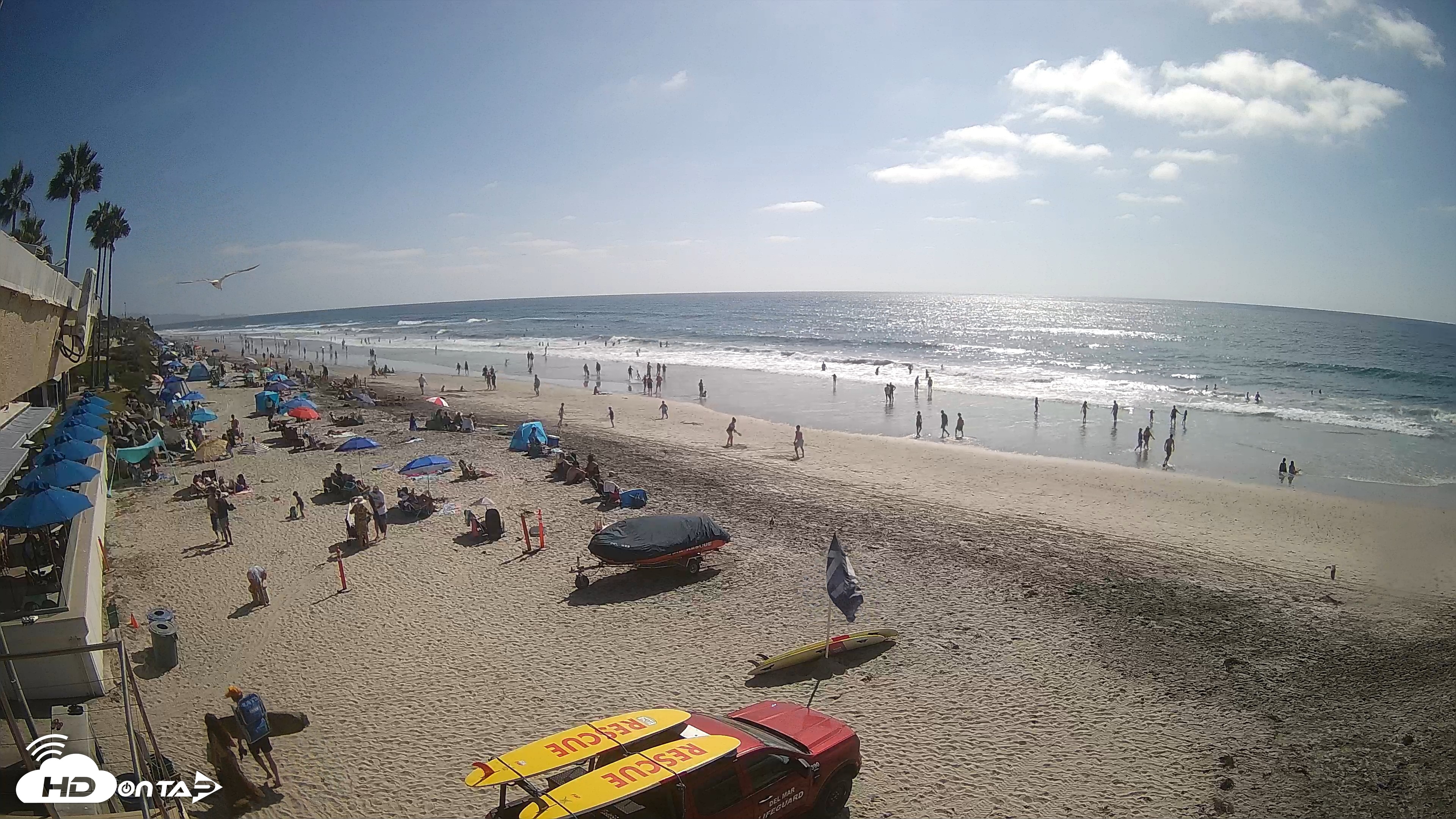 Snapshot of 17th St. Del Mar Beach - 4K SW Live Webcam taken Sep 13, 2026, 3:21pm PDT