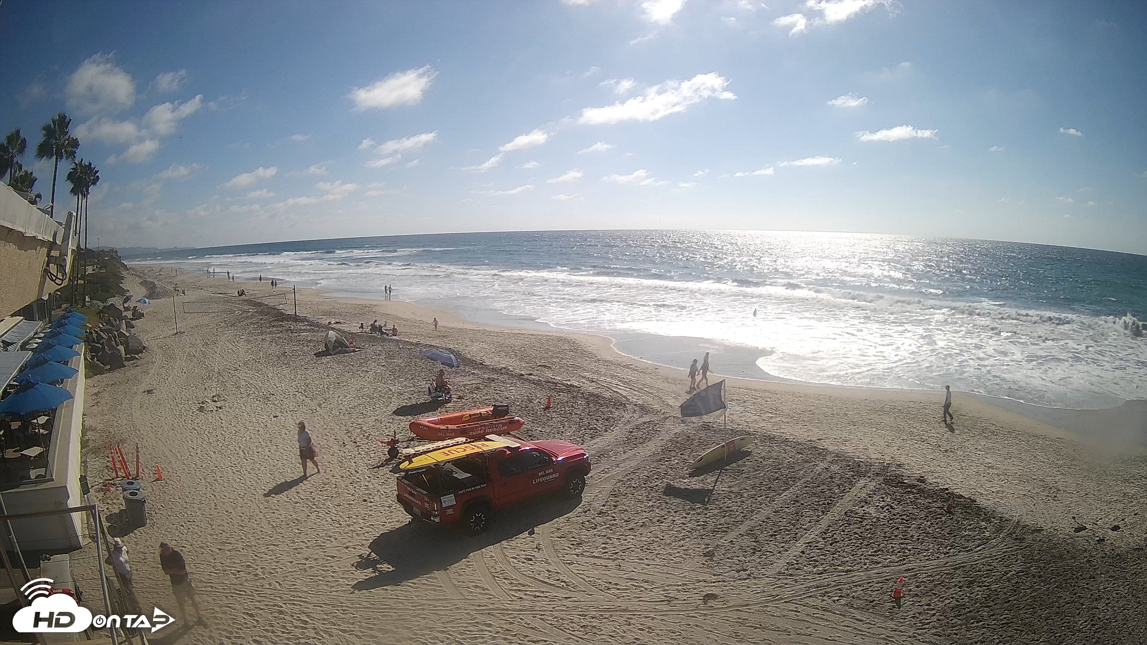 Snapshot of 17th St. Del Mar Beach - 4K SW Live Webcam taken Sep 22, 2026, 3:26pm PDT
