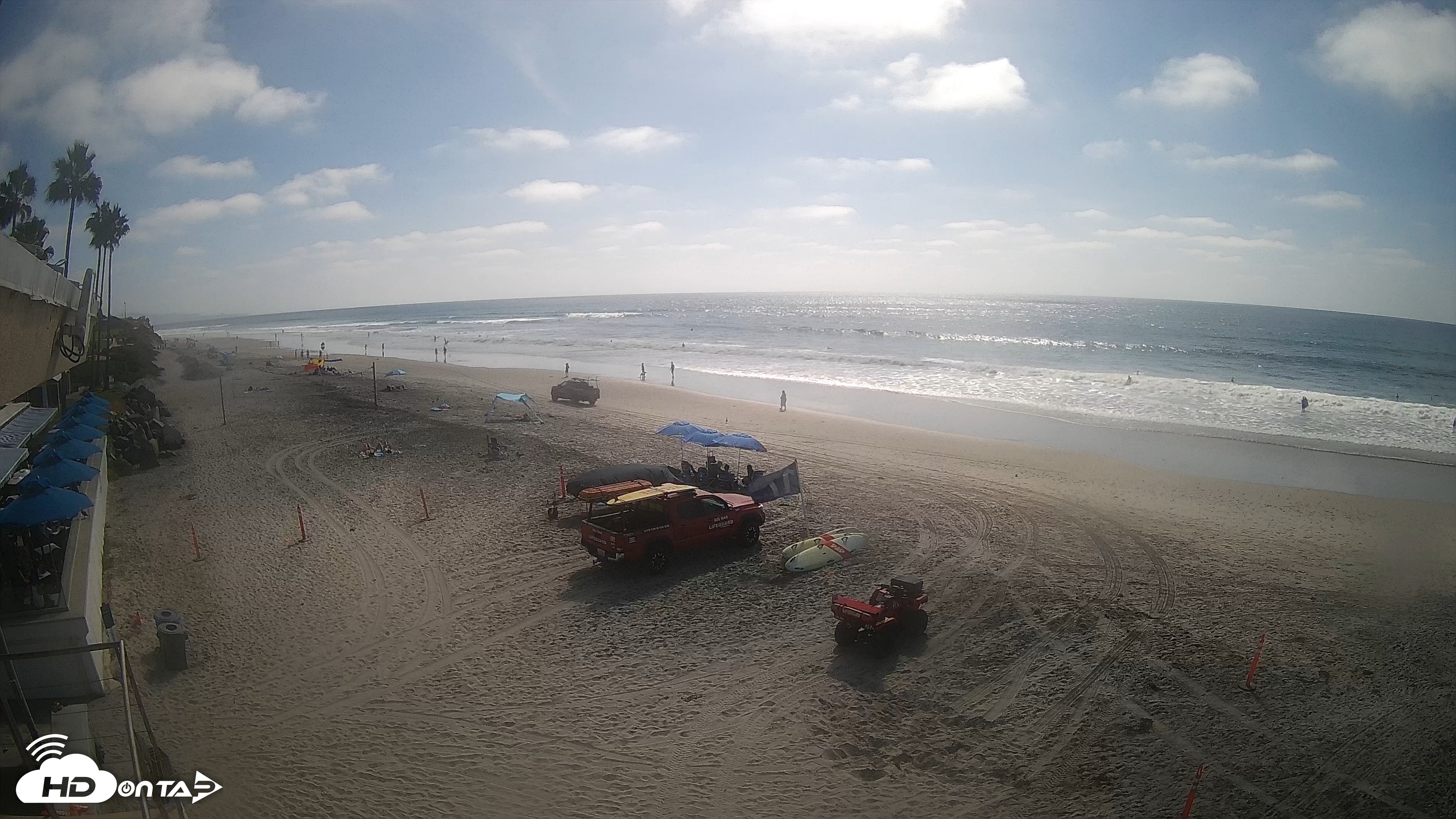 Snapshot of 17th St. Del Mar Beach - 4K SW Live Webcam taken Sep 25, 2026, 2:54pm PDT