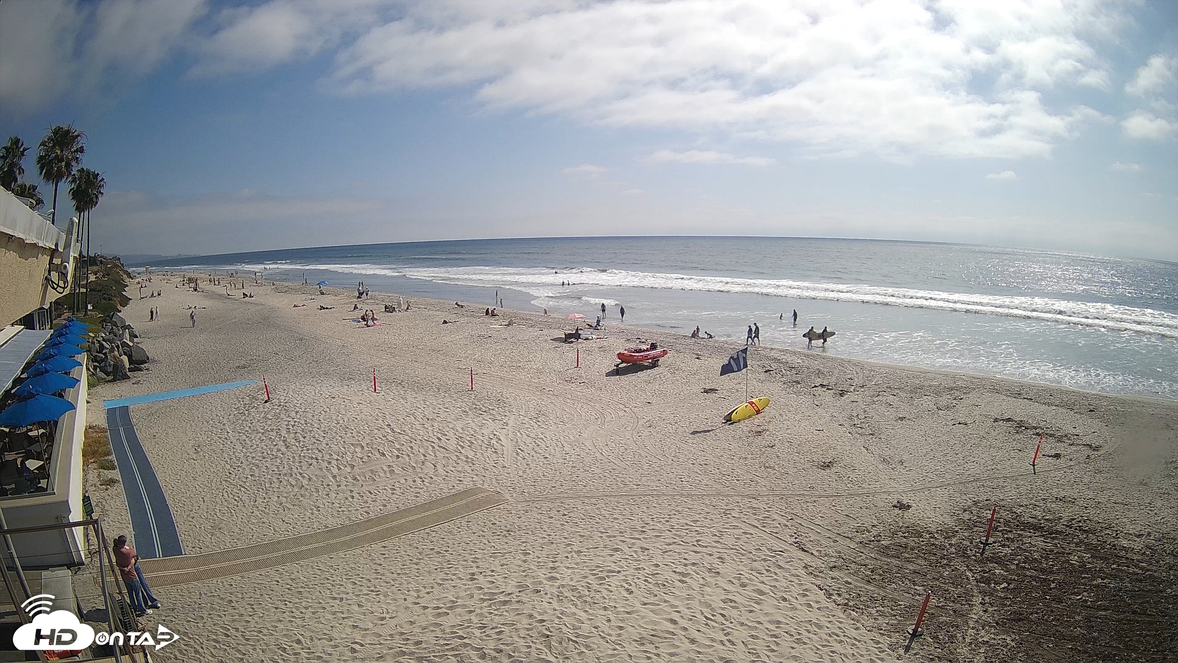Snapshot of 17th St. Del Mar Beach - 4K SW Live Webcam taken May 8, 2026, 3:54pm PDT