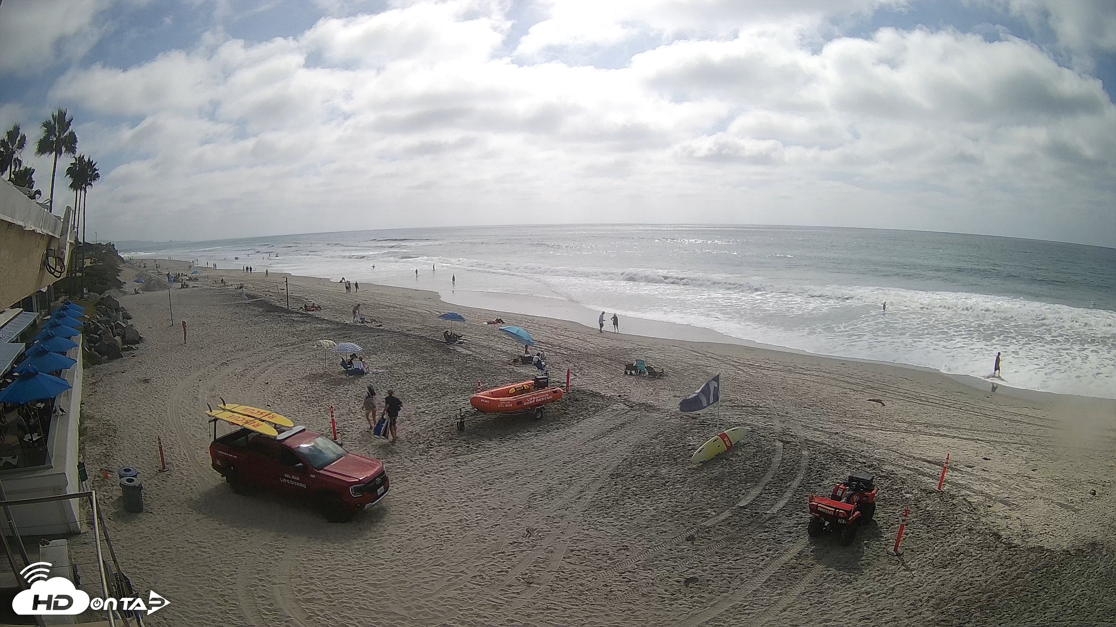 Snapshot of 17th St. Del Mar Beach - 4K SW Live Webcam taken Sep 23, 2026, 2:34pm PDT