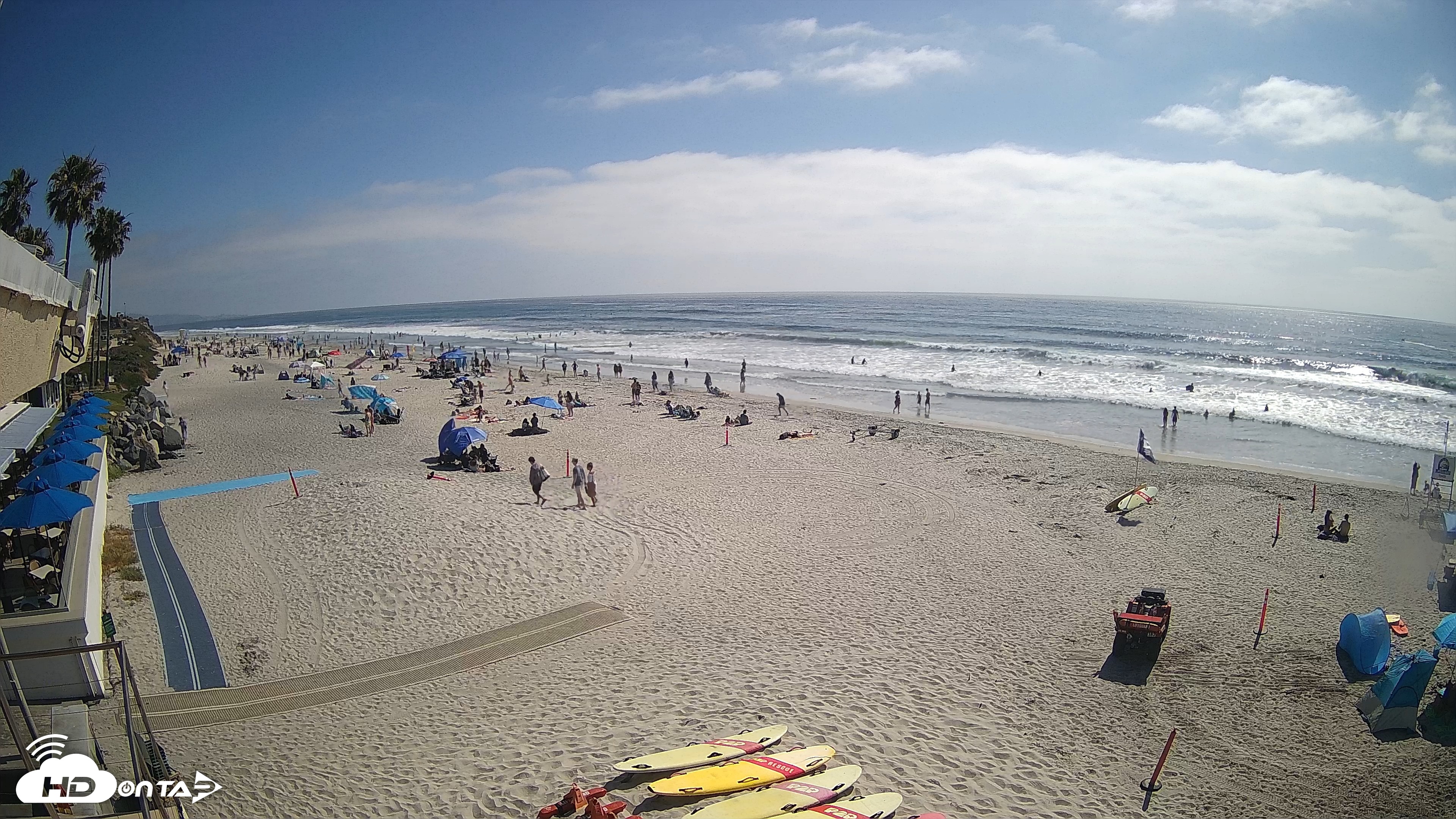 Snapshot of 17th St. Del Mar Beach - 4K SW Live Webcam taken May 9, 2026, 3:52pm PDT