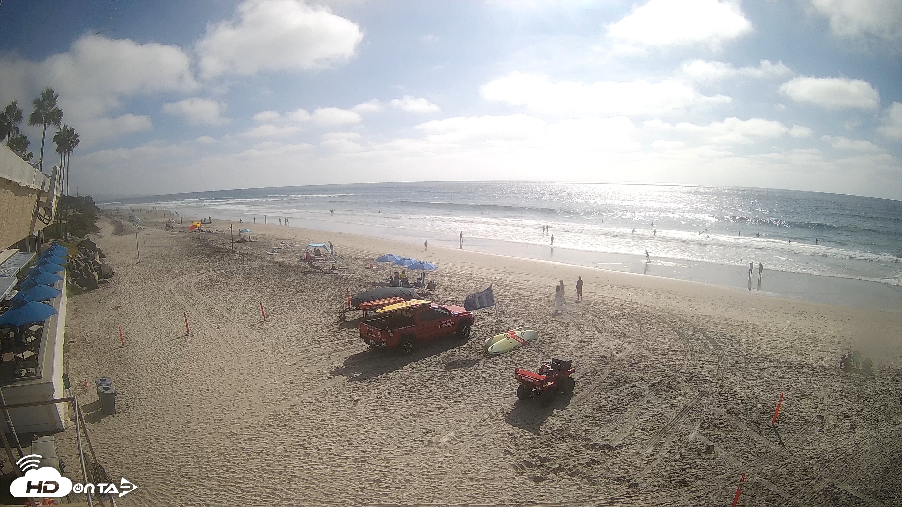 Snapshot of 17th St. Del Mar Beach - 4K SW Live Webcam taken Sep 25, 2026, 3:31pm PDT