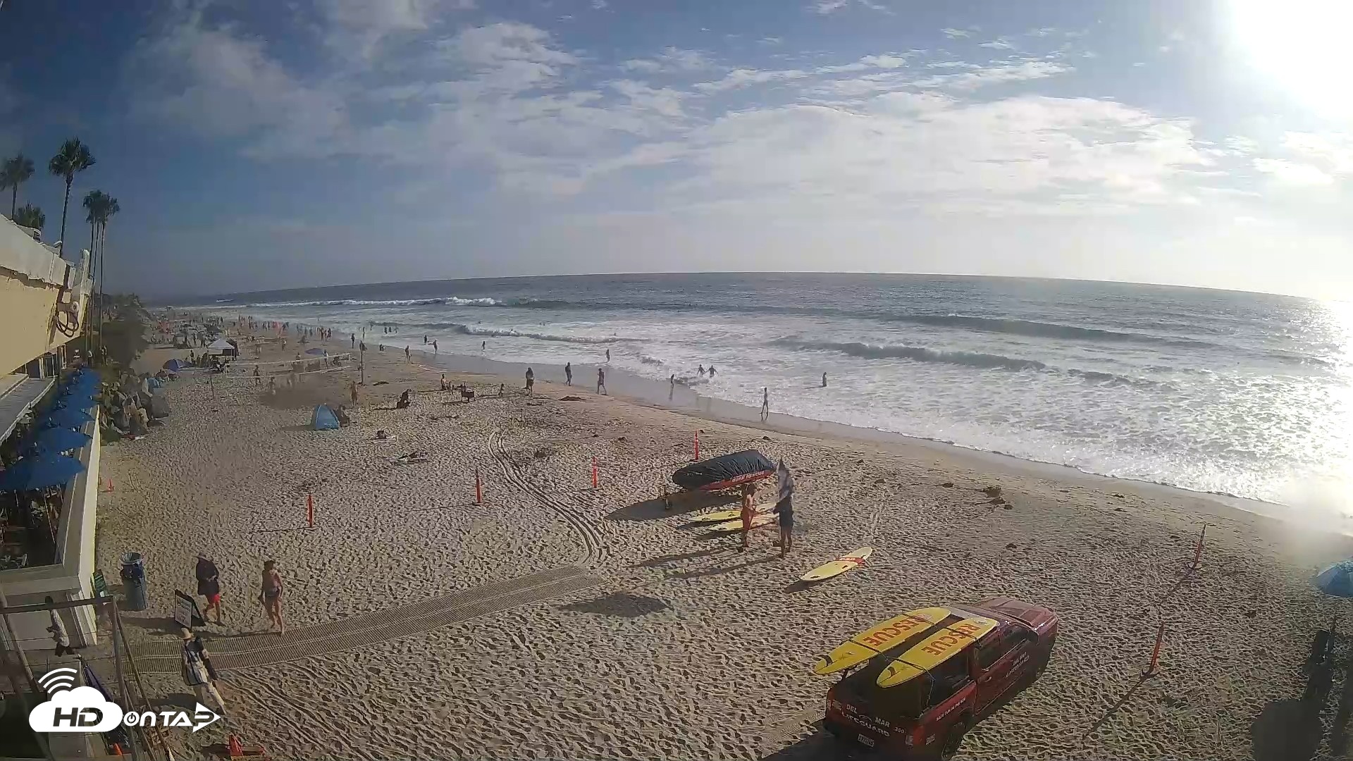 Snapshot of 17th St. Del Mar Beach - 4K SW Live Webcam taken Jul 24, 2026, 5:53pm PDT