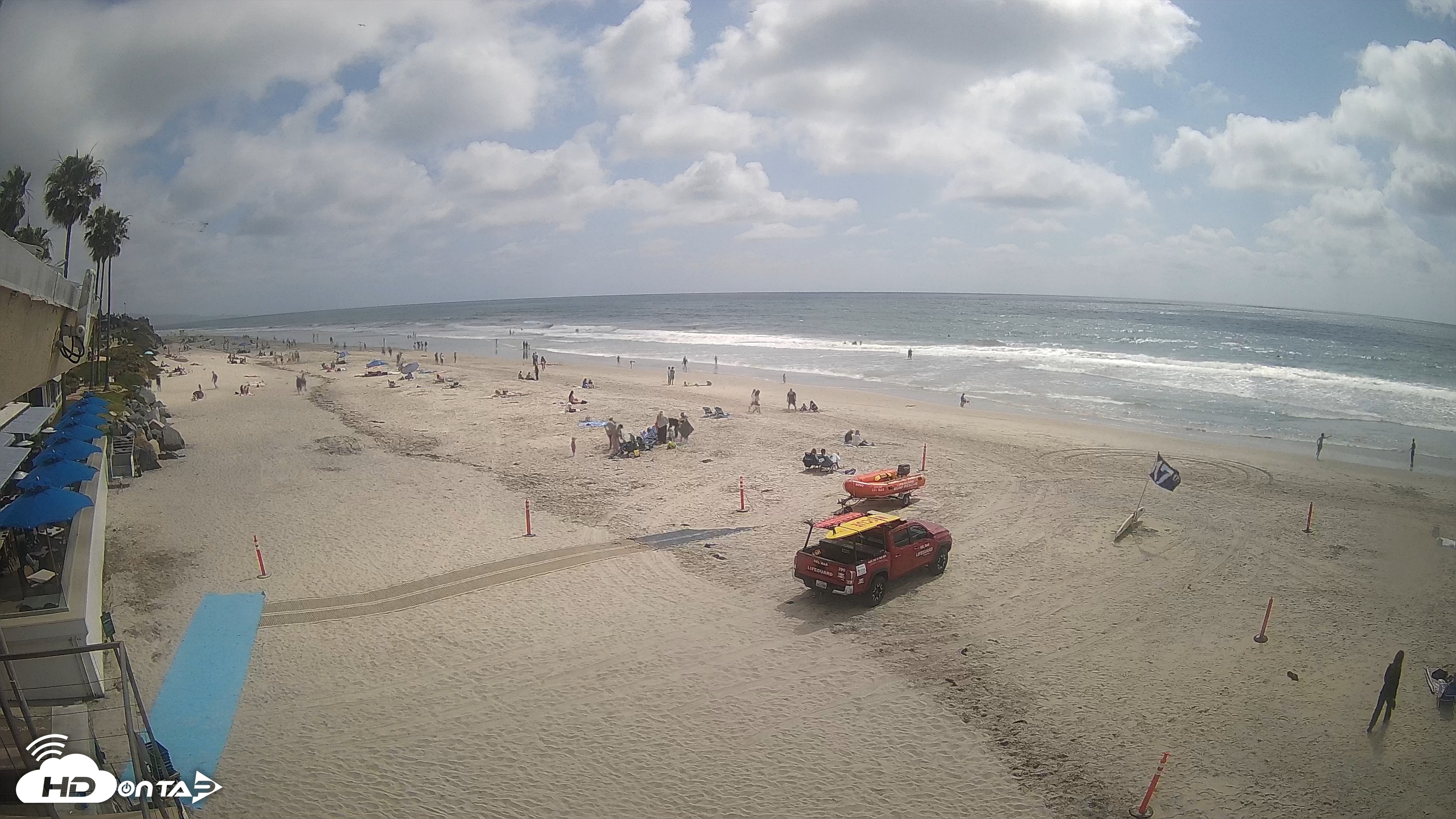 Snapshot of 17th St. Del Mar Beach - 4K SW Live Webcam taken May 16, 2026, 3:13pm PDT