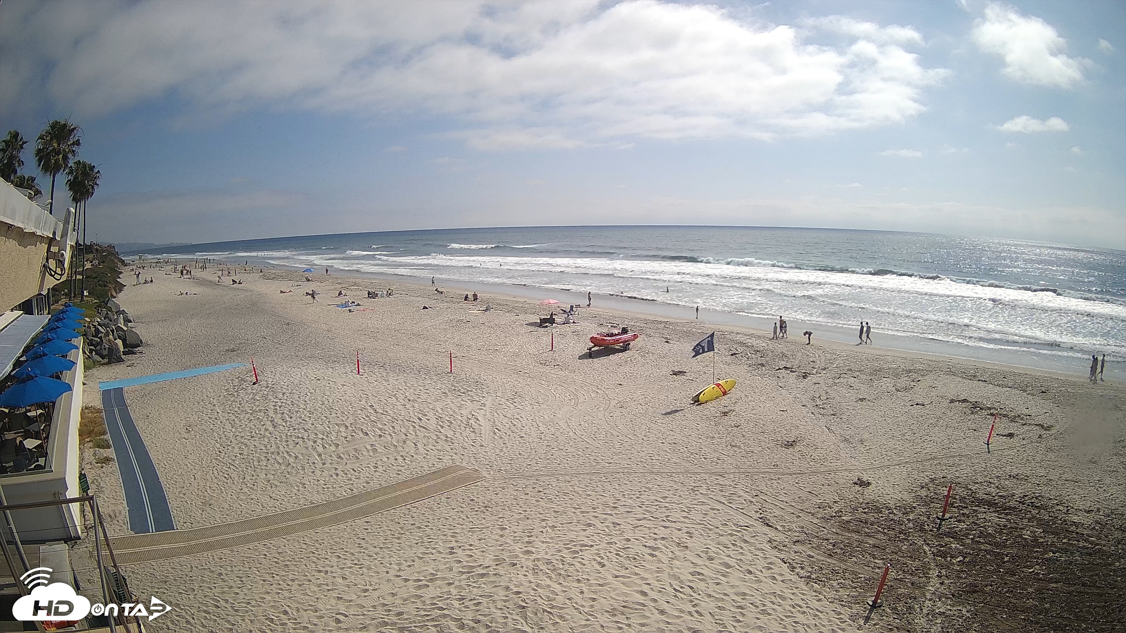 Snapshot of 17th St. Del Mar Beach - 4K SW Live Webcam taken May 8, 2026, 3:58pm PDT