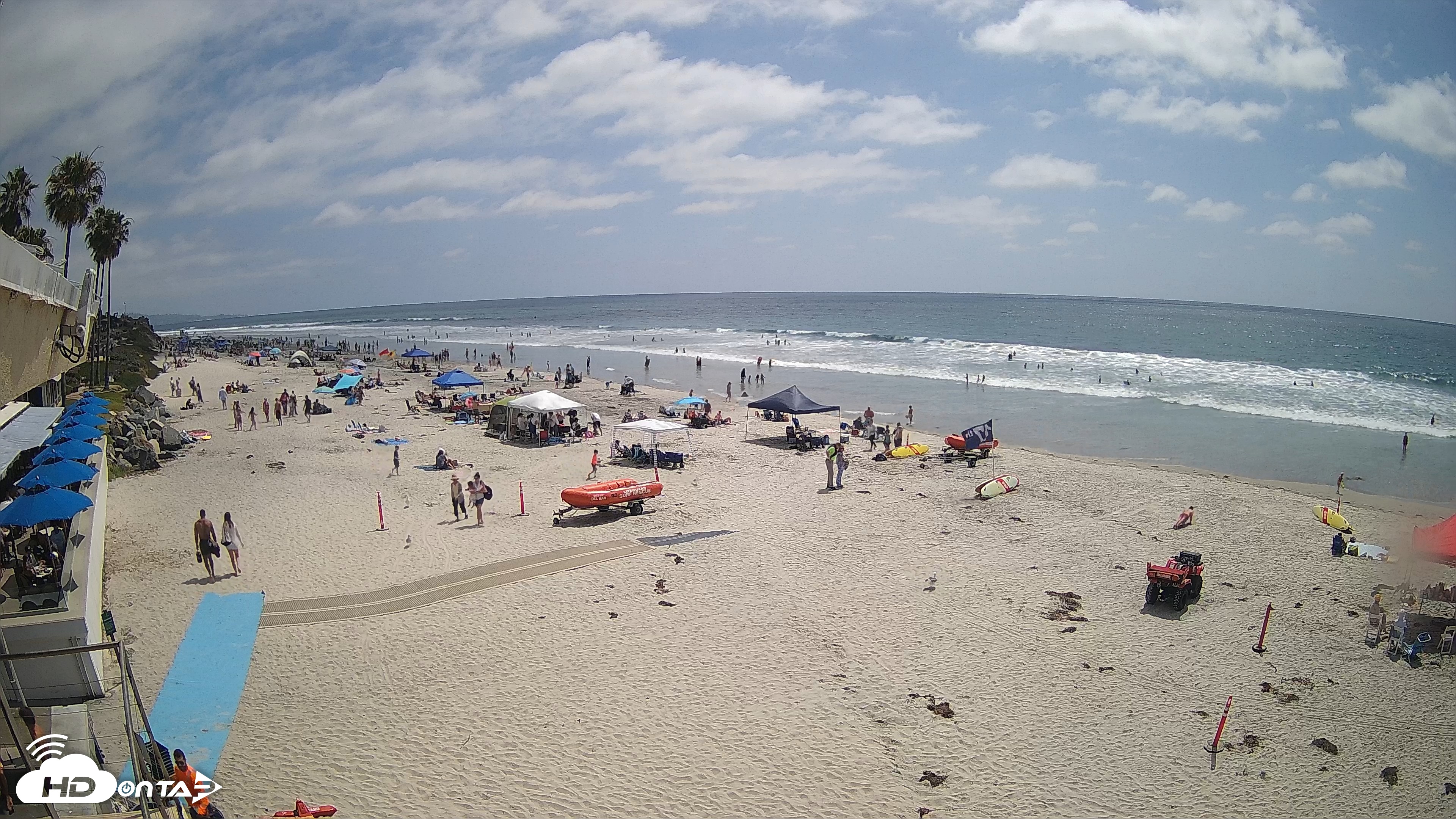Snapshot of 17th St. Del Mar Beach - 4K SW Live Webcam taken May 23, 2026, 2:42pm PDT