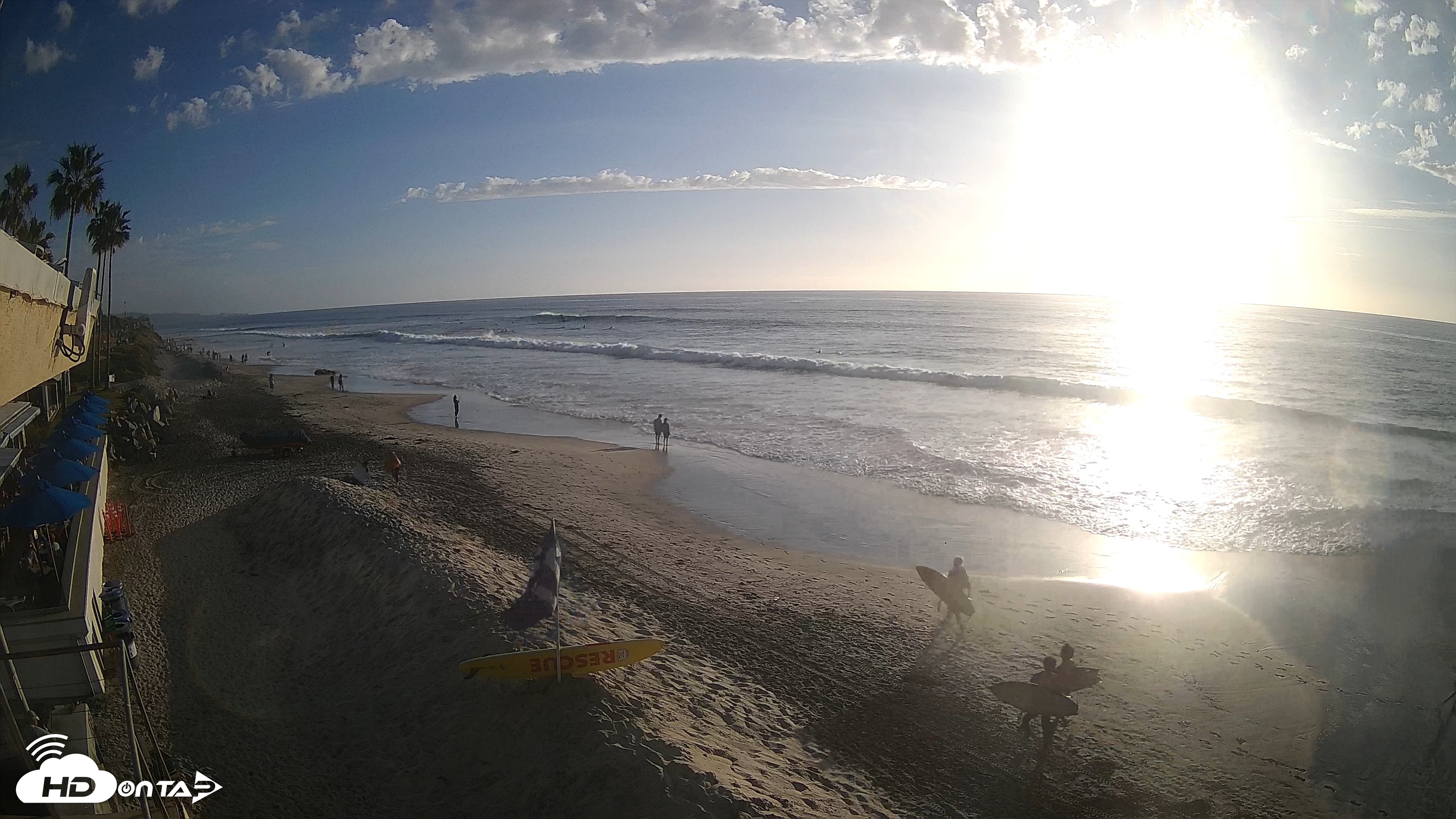 Snapshot of 17th St. Del Mar Beach - 4K SW Live Webcam taken Oct 20, 2026, 5:17pm PDT