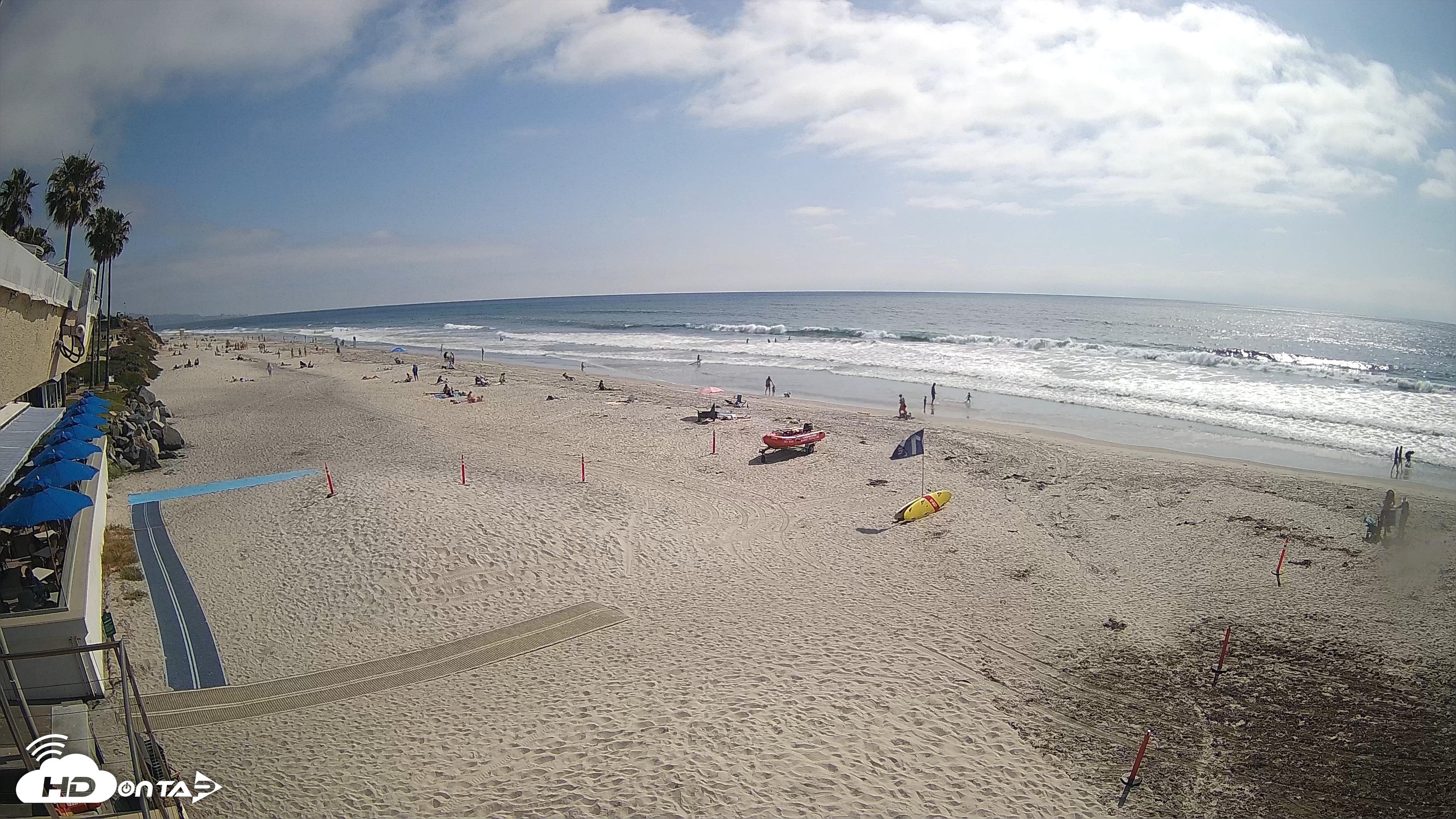 Snapshot of 17th St. Del Mar Beach - 4K SW Live Webcam taken May 8, 2026, 3:53pm PDT