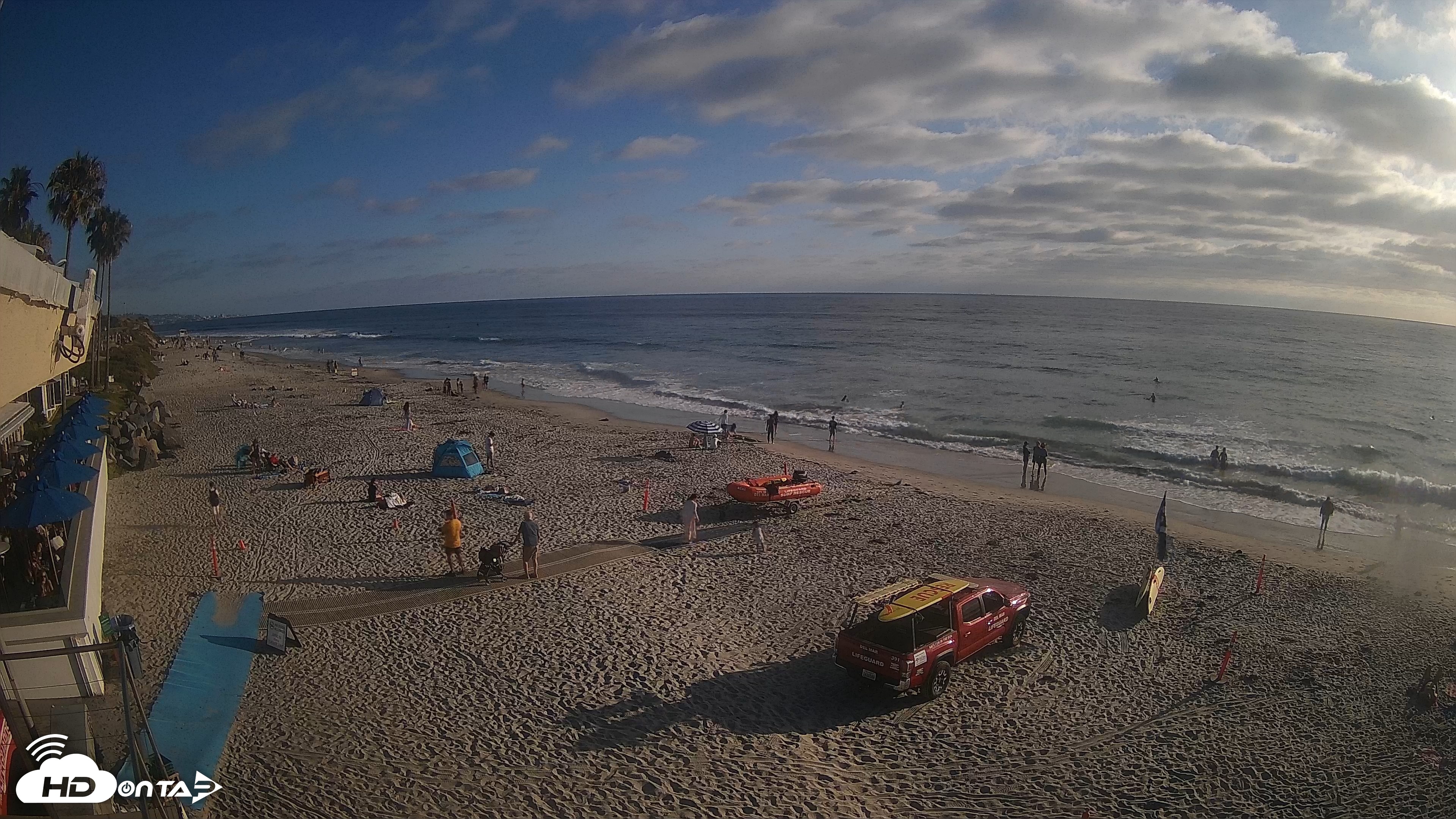 Snapshot of 17th St. Del Mar Beach - 4K SW Live Webcam taken Jun 26, 2026, 6:40pm PDT