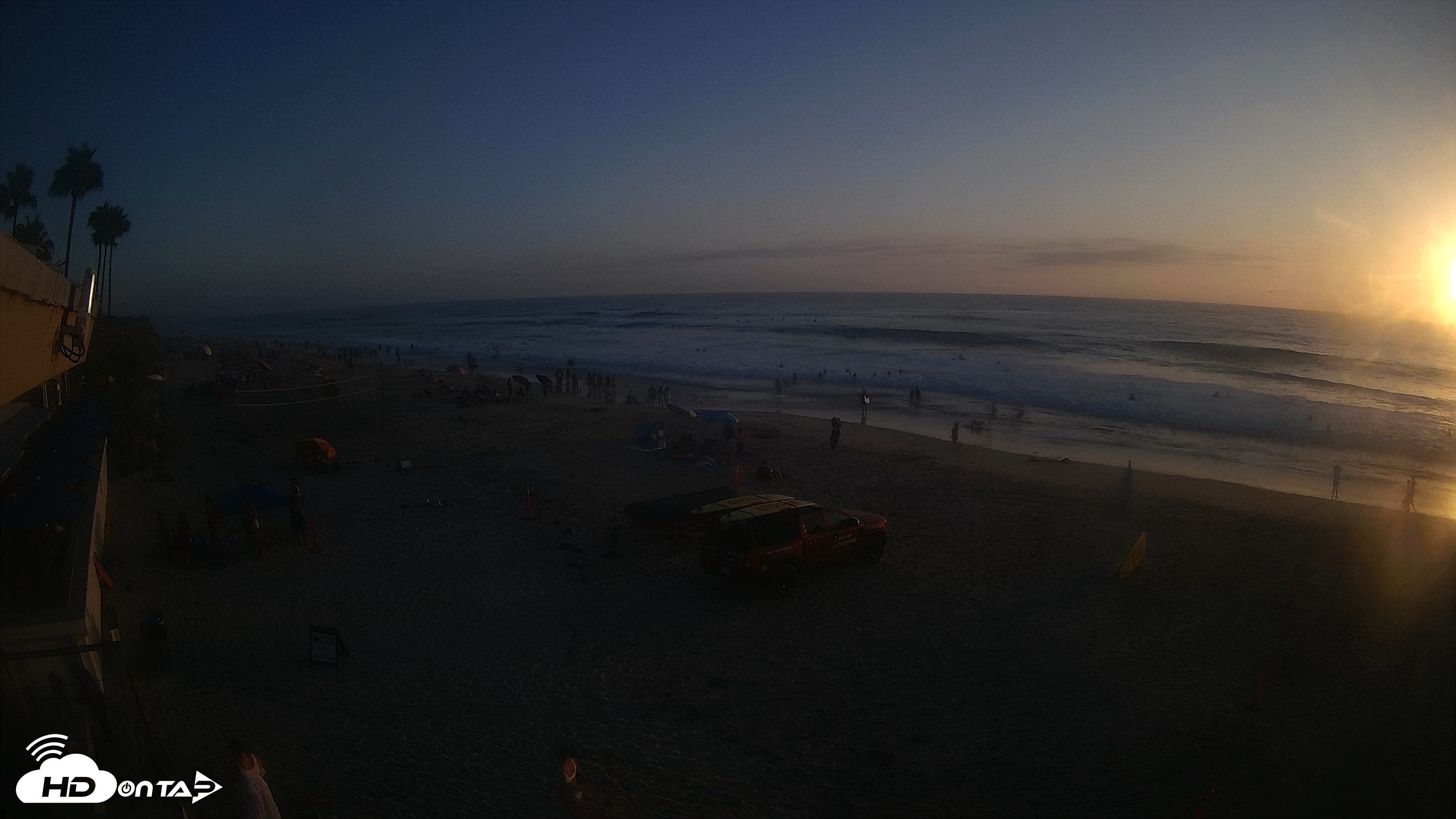Snapshot of 17th St. Del Mar Beach - 4K SW Live Webcam taken Aug 29, 2026, 6:58pm PDT