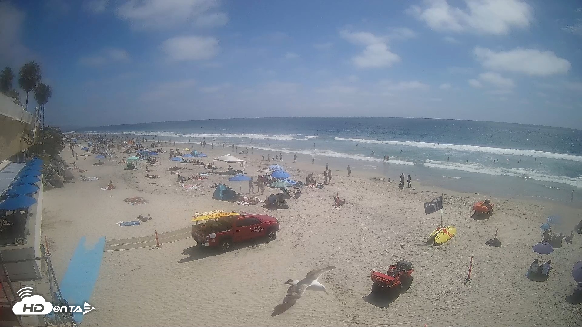 Snapshot of 17th St. Del Mar Beach - 4K SW Live Webcam taken Jun 12, 2026, 2:57pm PDT