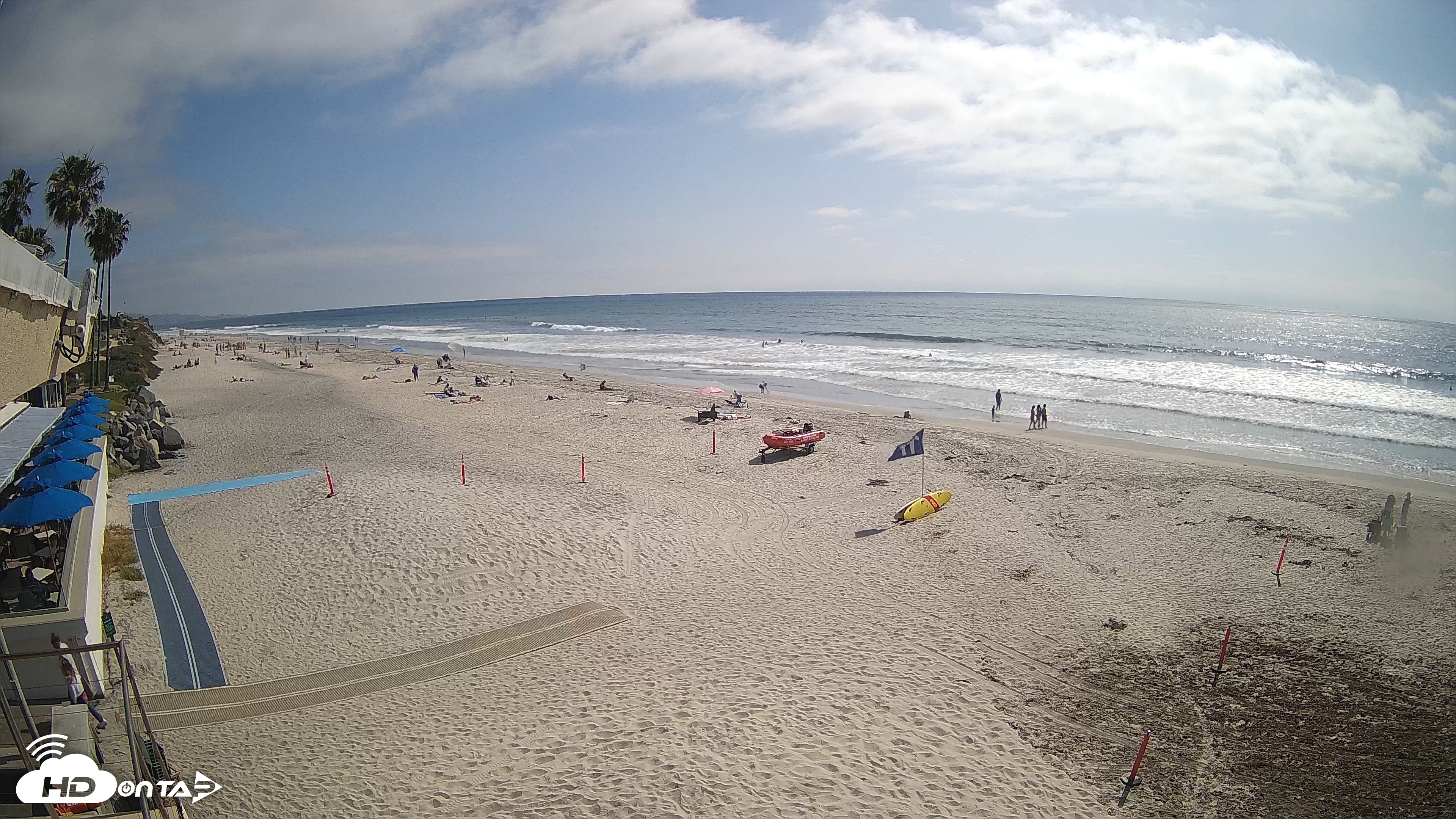 Snapshot of 17th St. Del Mar Beach - 4K SW Live Webcam taken May 8, 2026, 3:52pm PDT