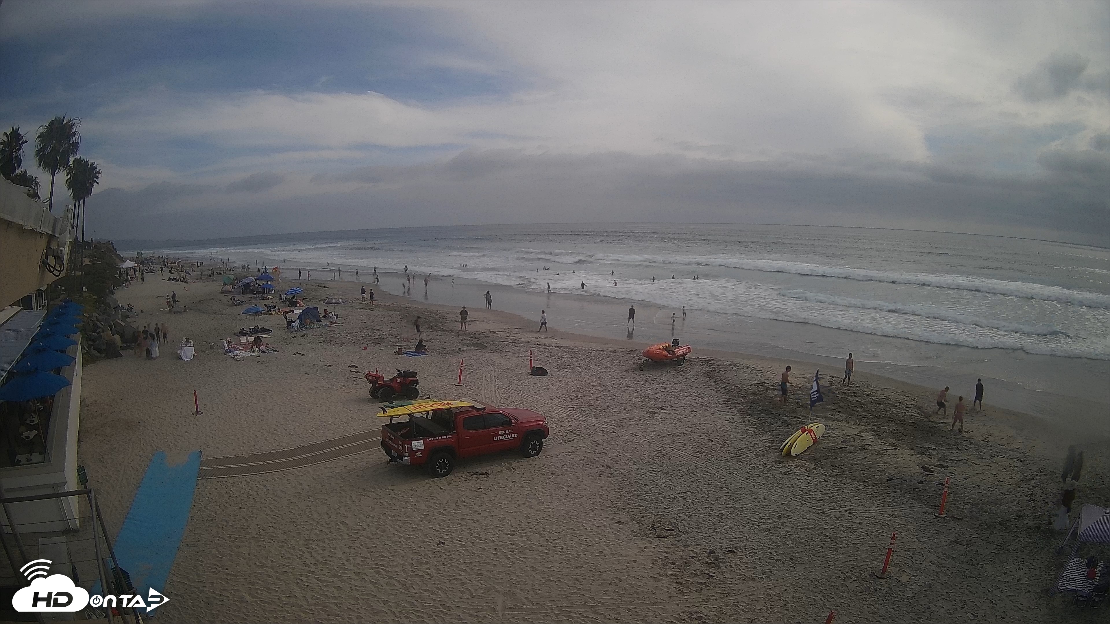 Snapshot of 17th St. Del Mar Beach - 4K SW Live Webcam taken Jun 6, 2026, 4:48pm PDT