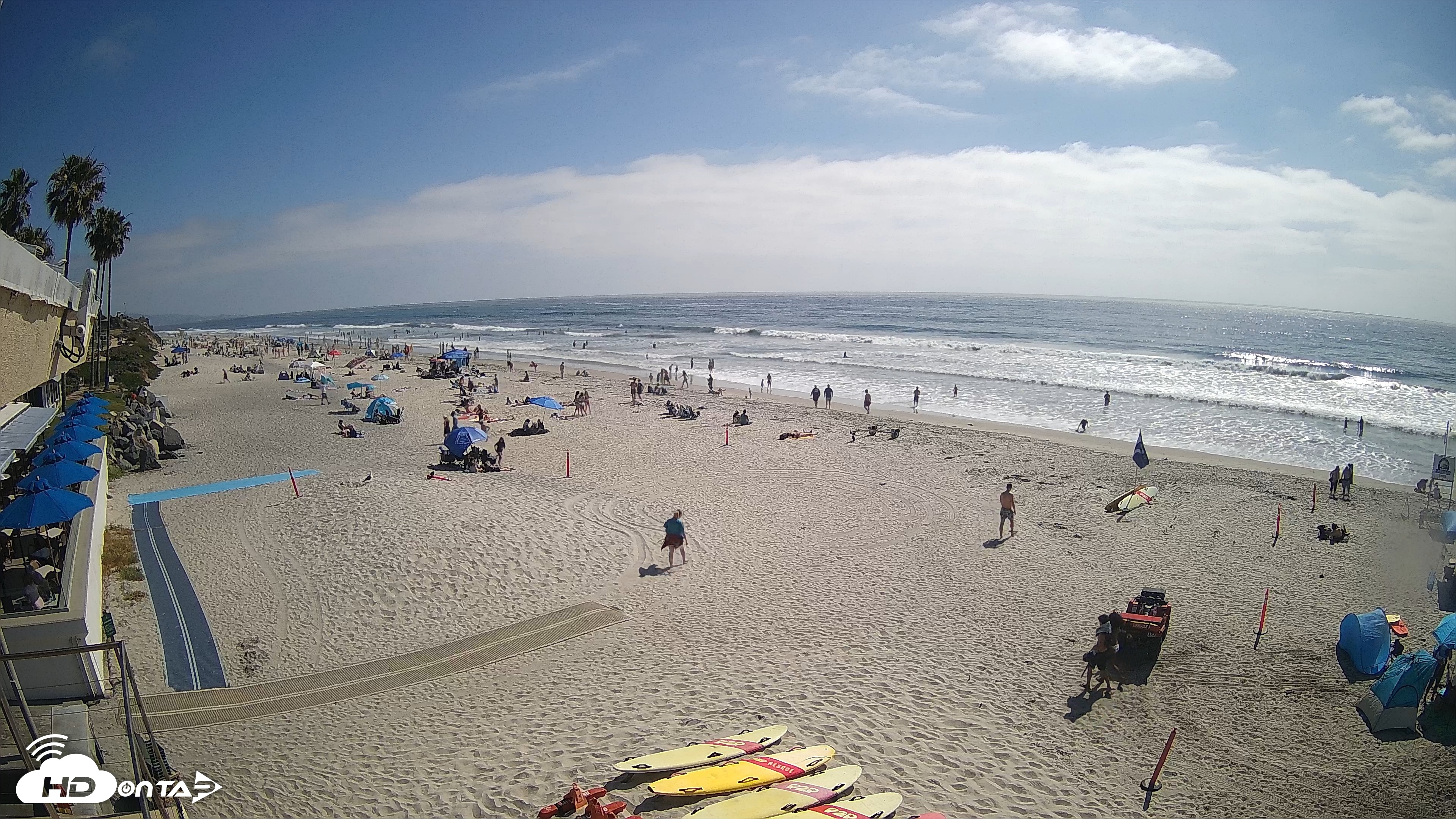 Snapshot of 17th St. Del Mar Beach - 4K SW Live Webcam taken May 9, 2026, 3:48pm PDT