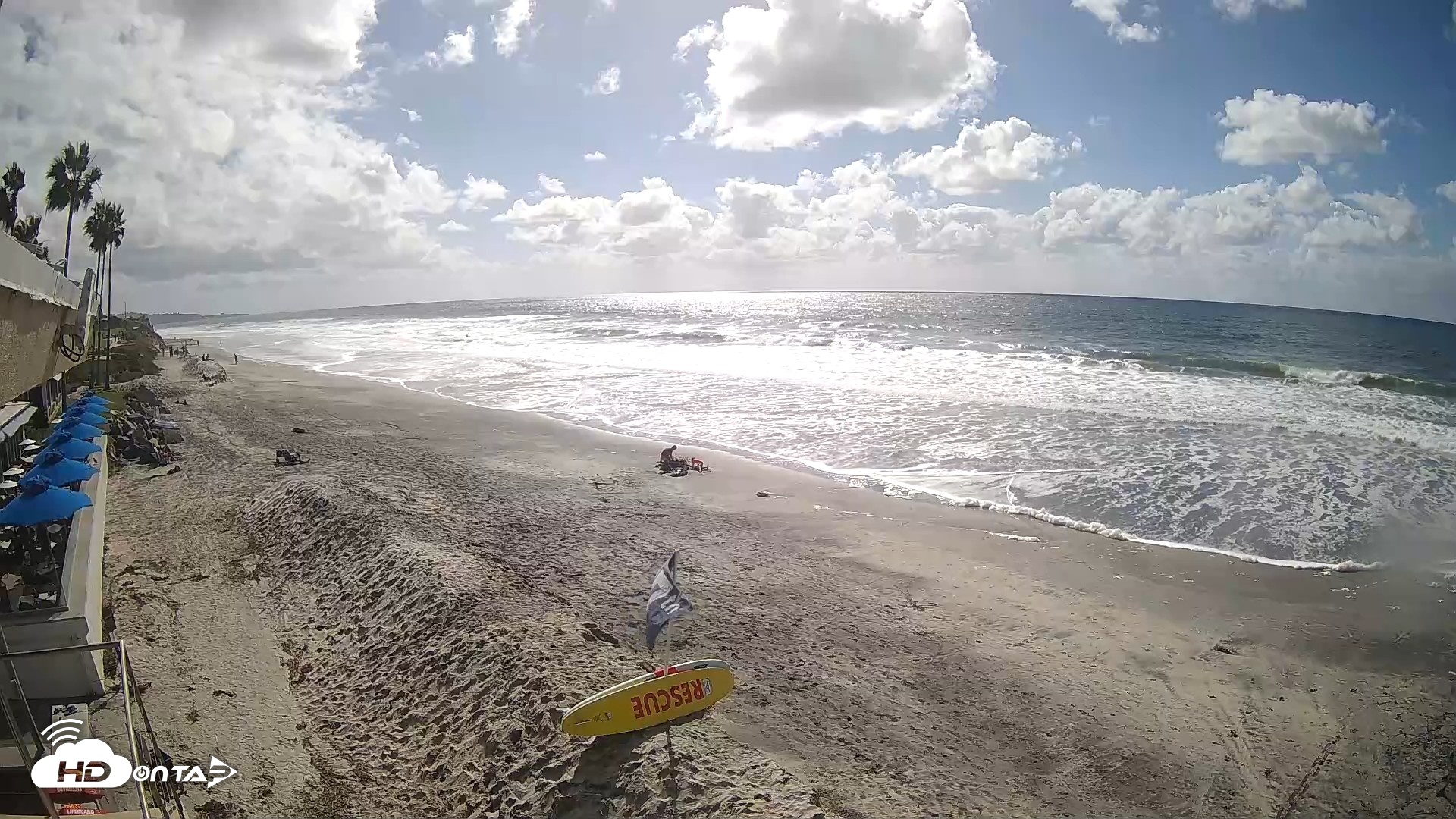 Snapshot of 17th St. Del Mar Beach - 4K SW Live Webcam taken Oct 12, 2026, 2:24pm PDT