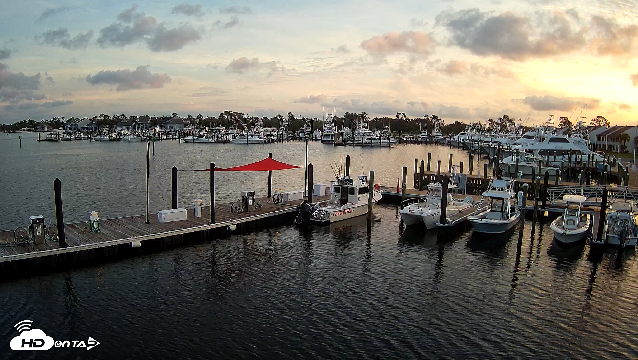 Snapshot of Point South Bay Point Marina Live Webcam taken May 20, 2025, 5:54am CDT