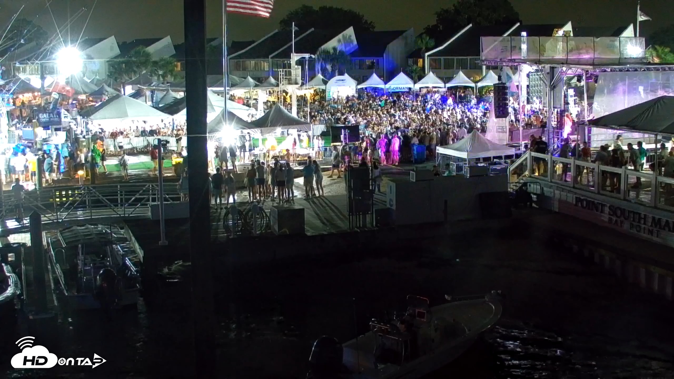 Snapshot of Point South Bay Point Marina Live Webcam taken Jun 28, 2025, 9:22pm CDT