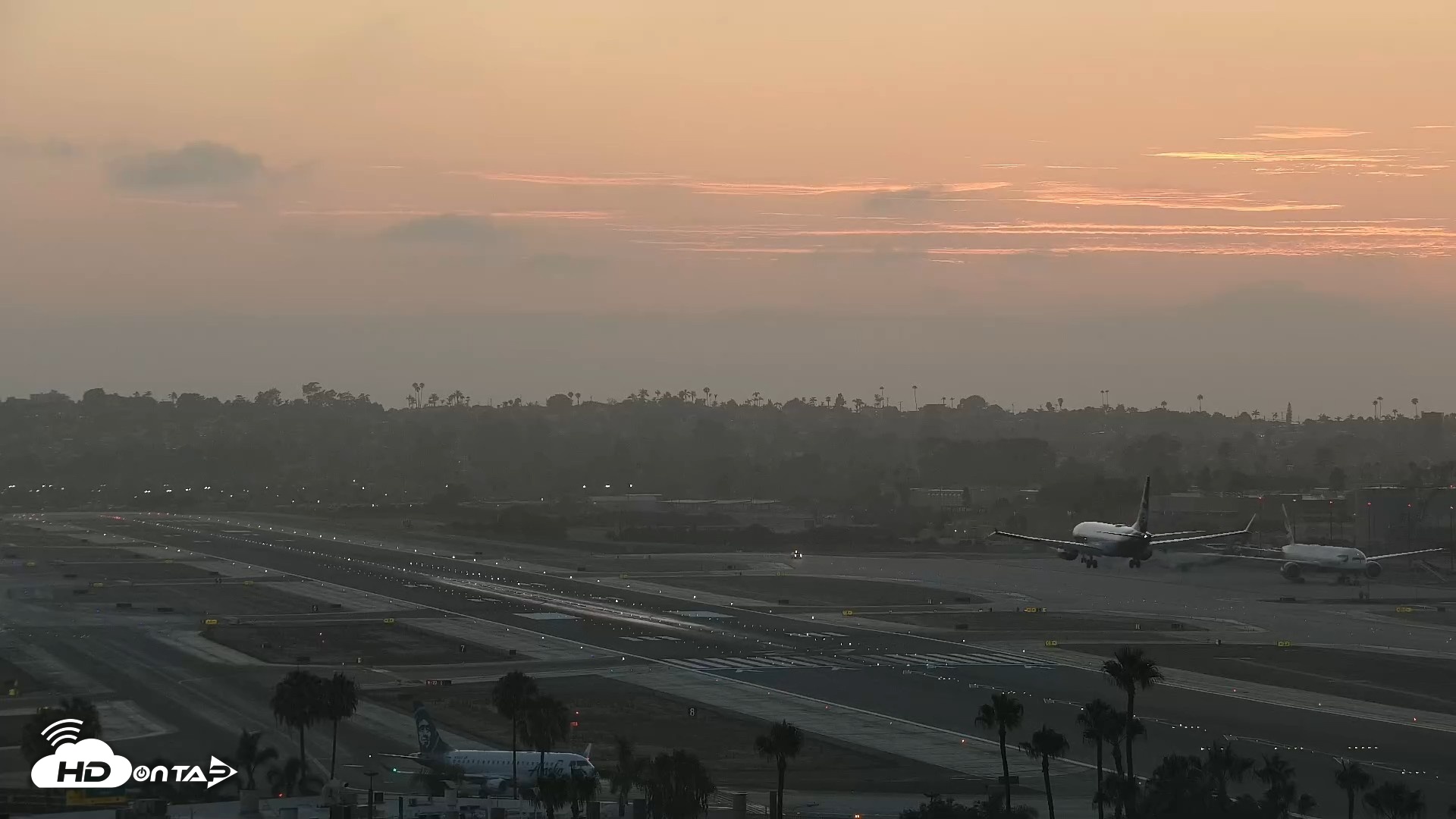 Snapshot of SD Lindbergh Airport & Bay Live Webcam taken Jul 17, 2026, 8:04pm PDT