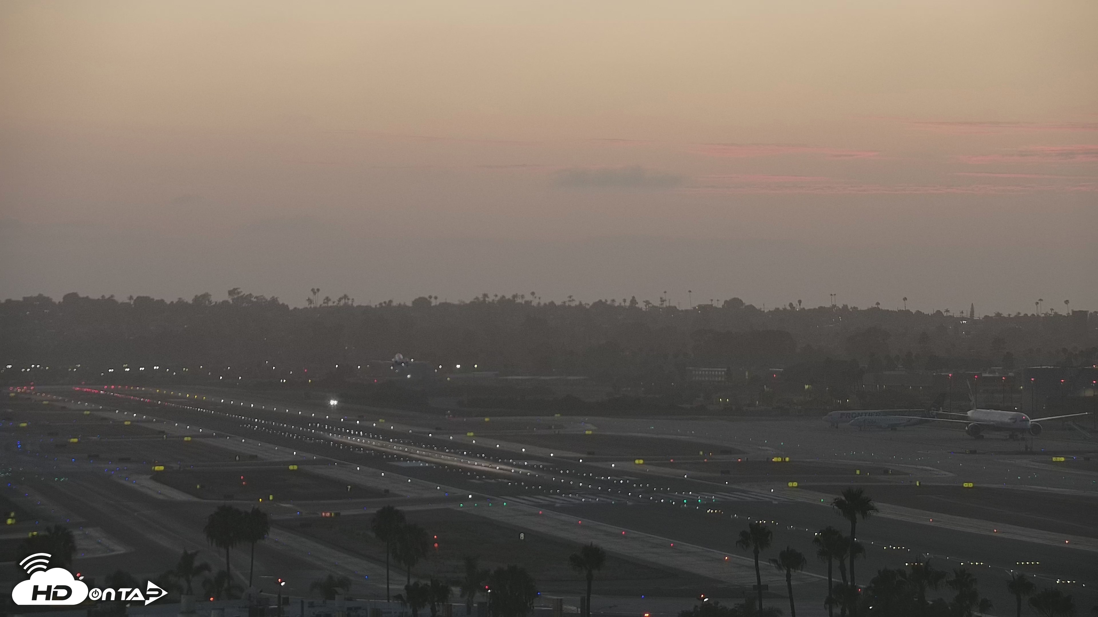 Snapshot of SD Lindbergh Airport & Bay Live Webcam taken Jul 17, 2026, 8:14pm PDT