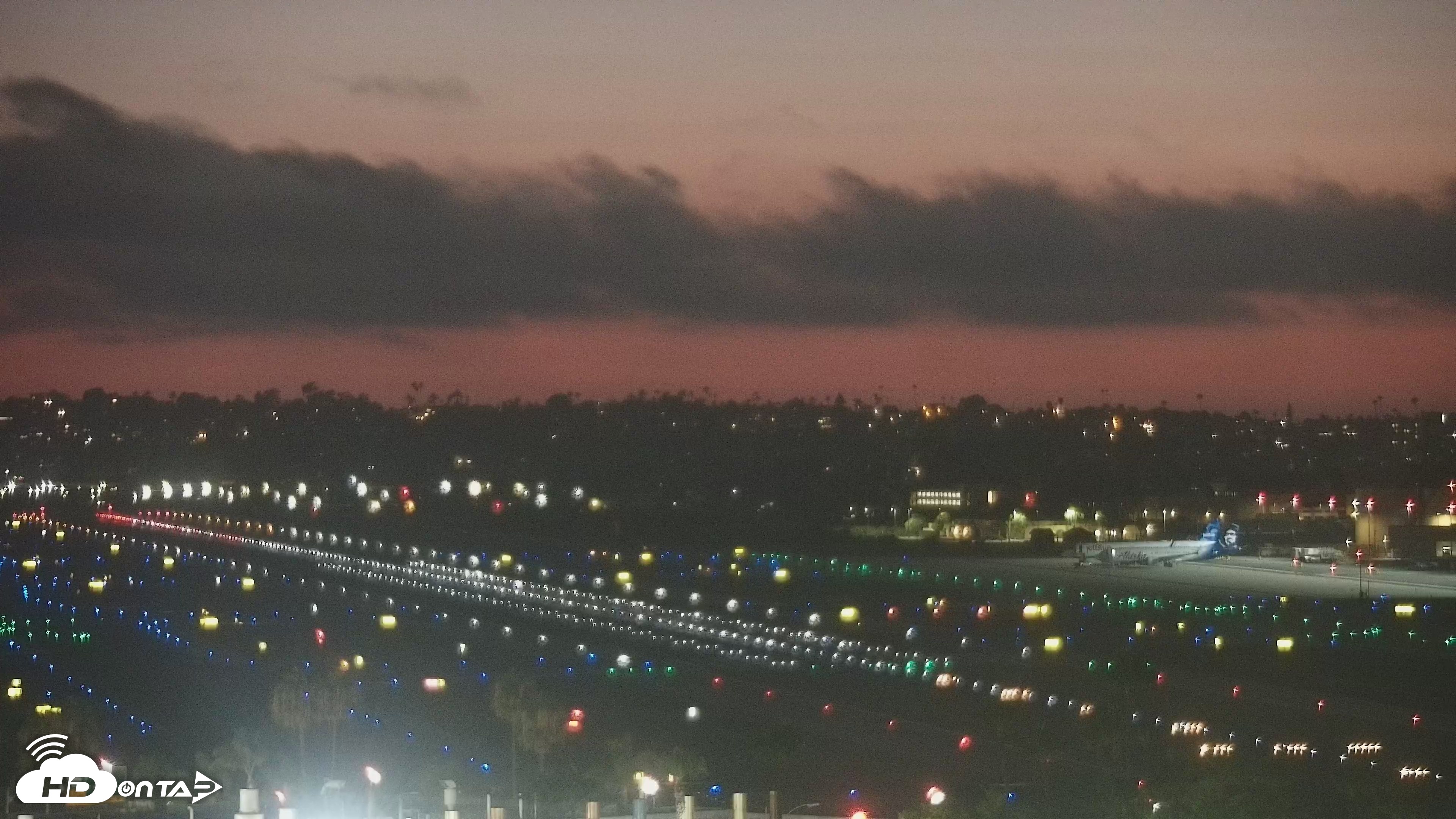 Snapshot of SD Lindbergh Airport & Bay Live Webcam taken Jul 22, 2026, 8:41pm PDT