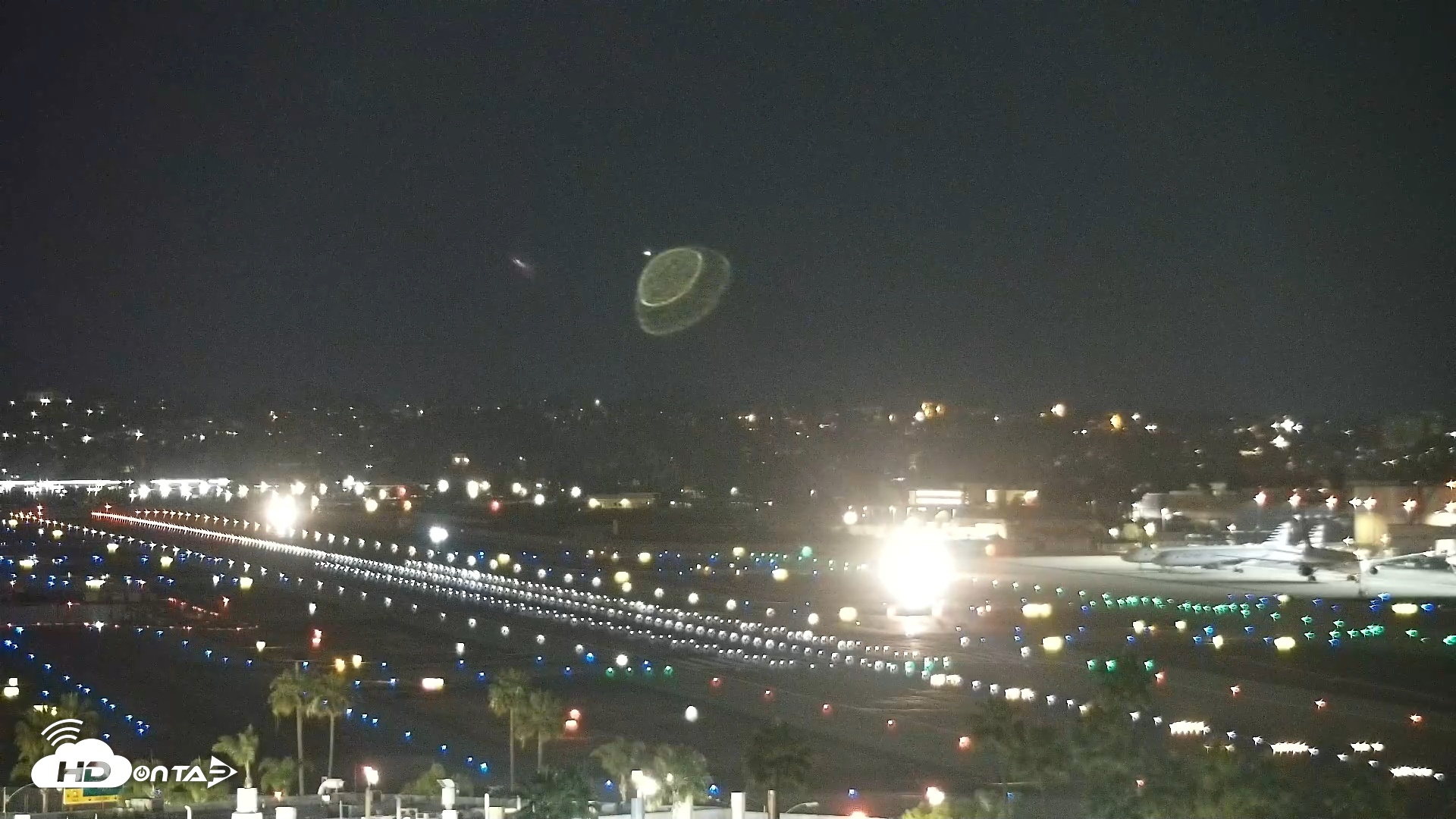 Snapshot of SD Lindbergh Airport & Bay Live Webcam taken Jan 24, 2026, 6:05am PST