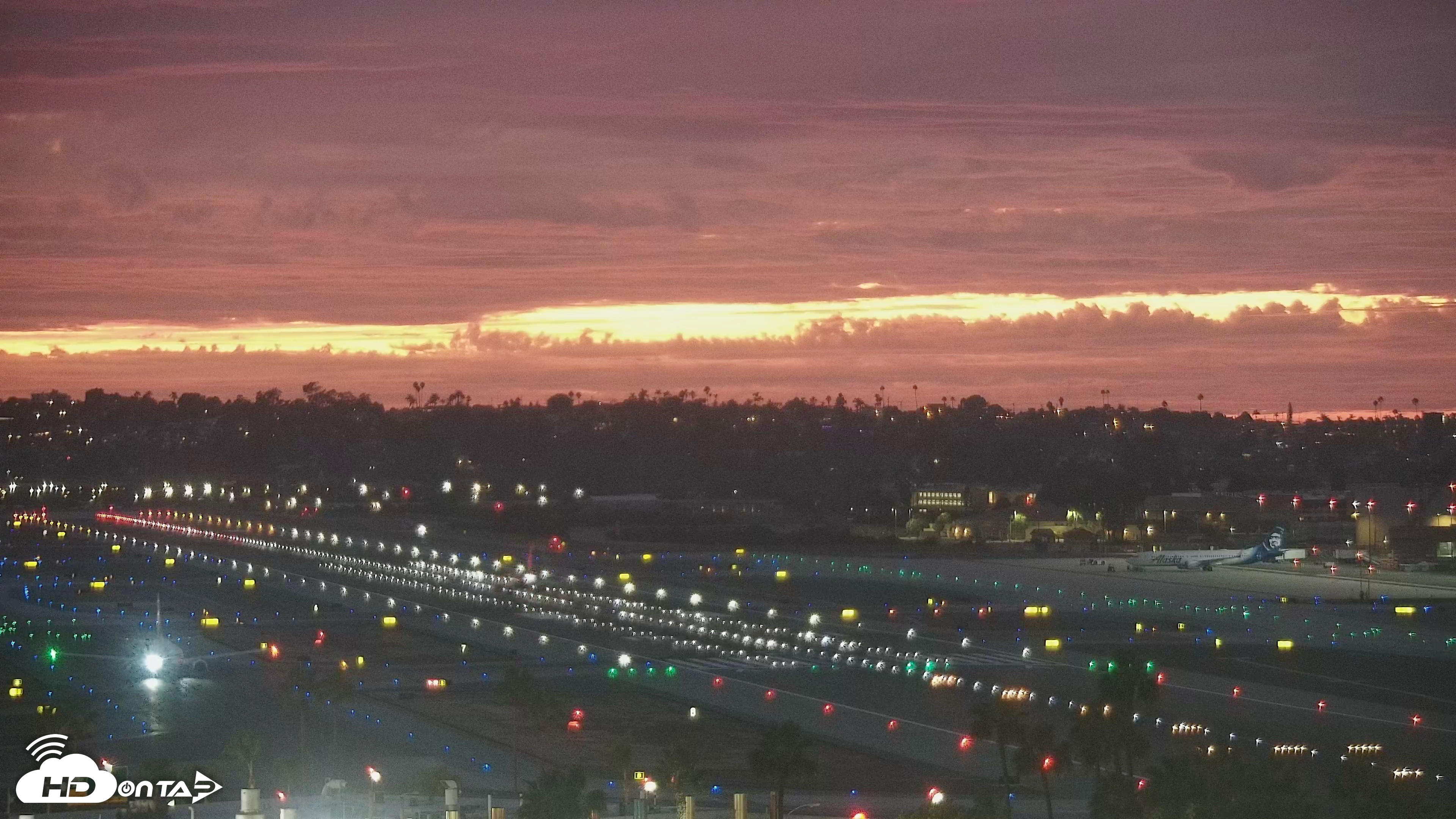 Snapshot of SD Lindbergh Airport & Bay Live Webcam taken Sep 27, 2026, 6:58pm PDT