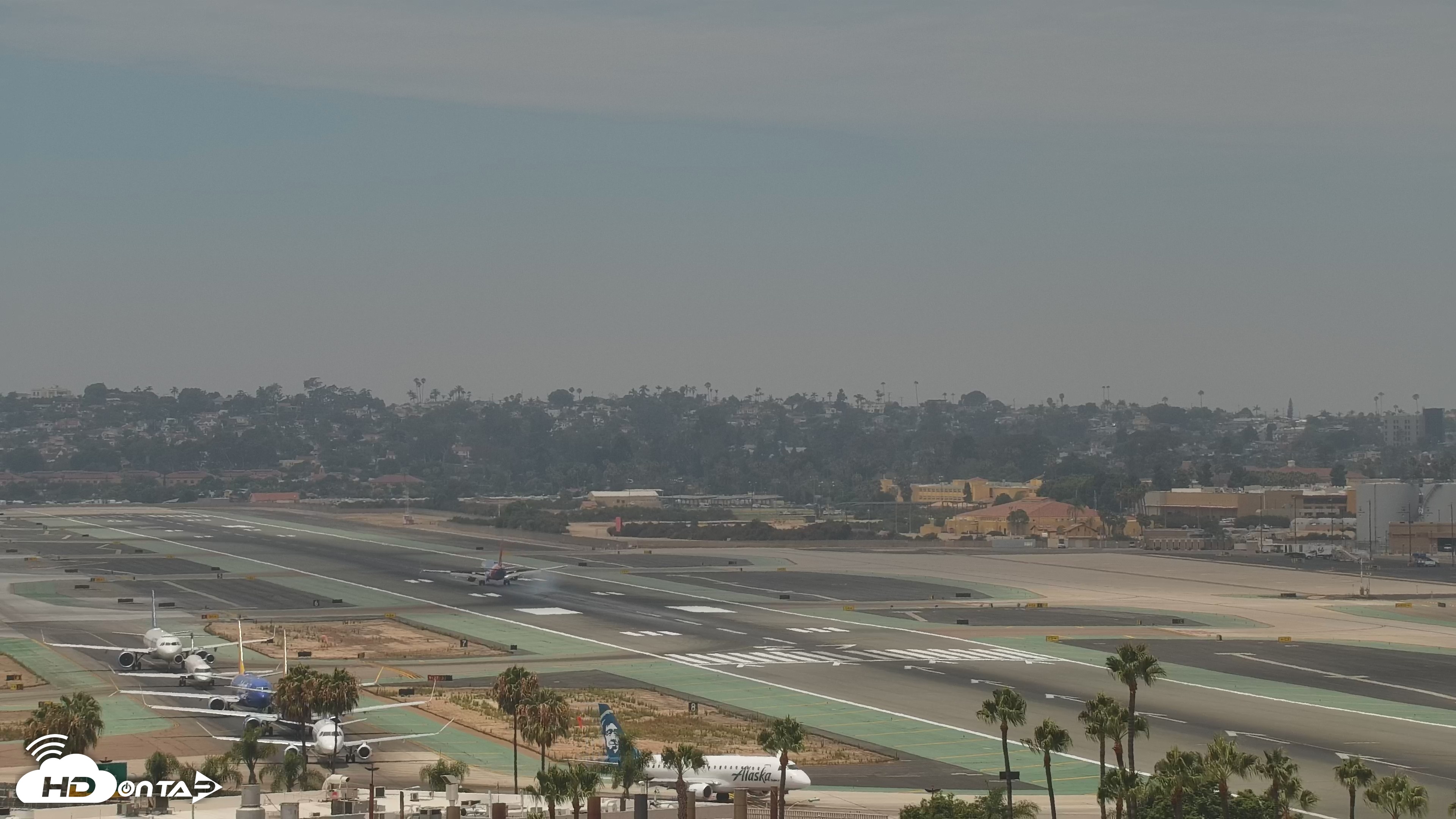 Snapshot of SD Lindbergh Airport & Bay Live Webcam taken Jul 20, 2026, 12:41pm PDT