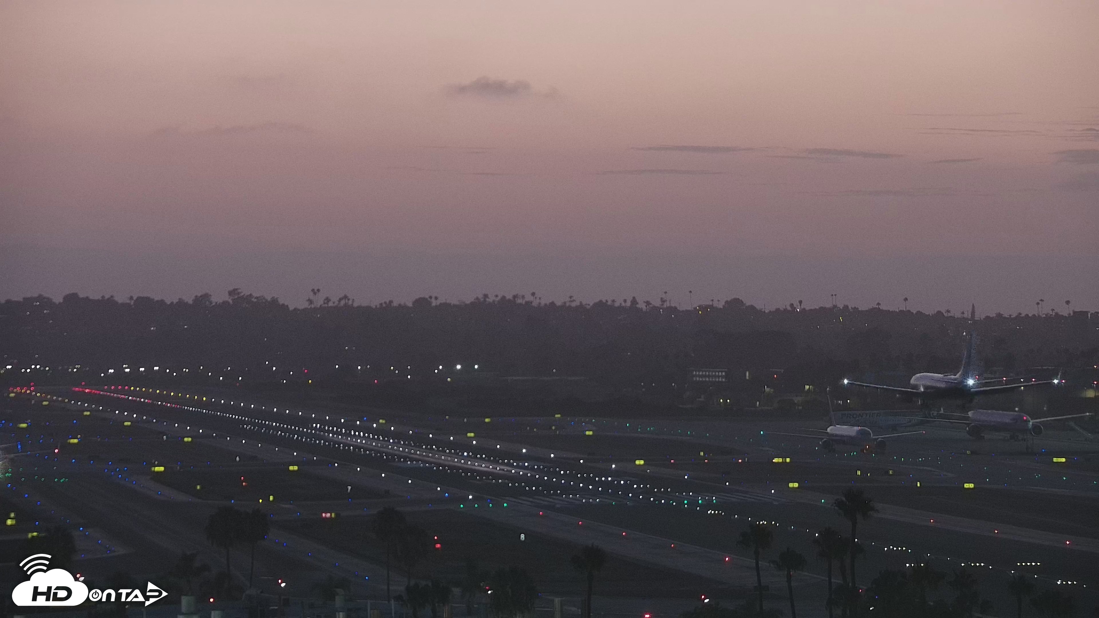 Snapshot of SD Lindbergh Airport & Bay Live Webcam taken Jul 17, 2026, 8:22pm PDT